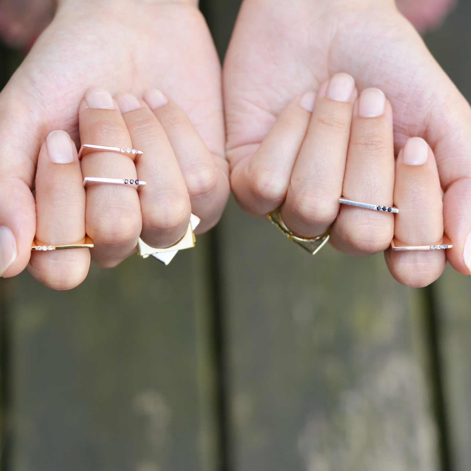 Stacking Ring with Black Onyx