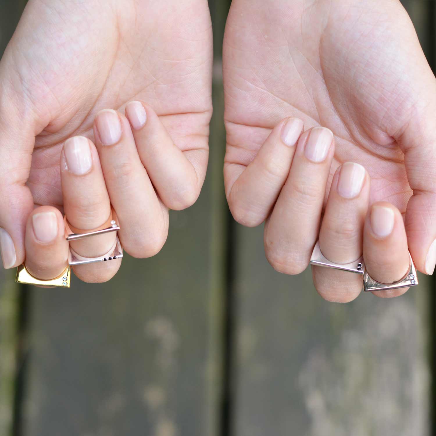 18ct Rose Gold Minerva Gemstone Stacking Ring