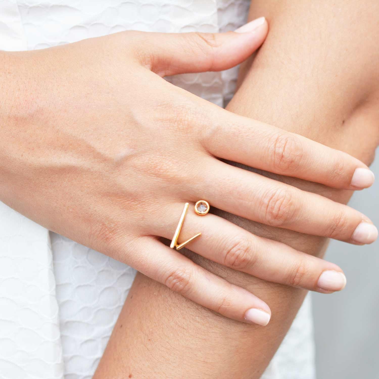 Gold Ring with Blue Topaz