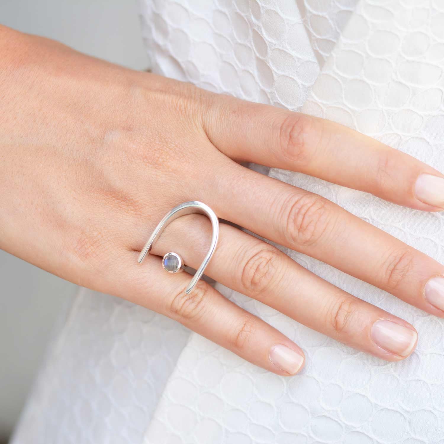 Lunaria Sterling Silver Cocktail Ring