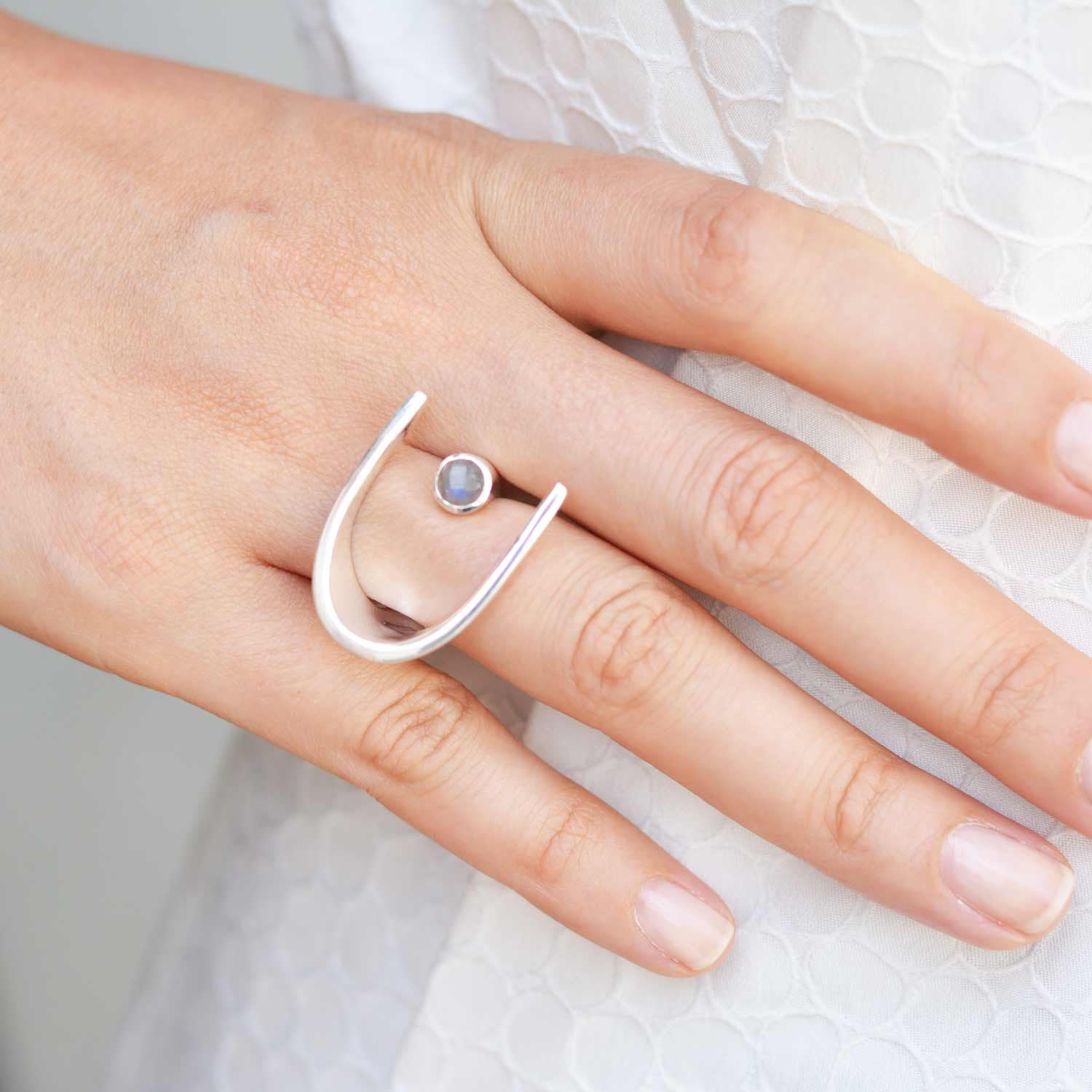 Lunaria Sterling Silver Cocktail Ring