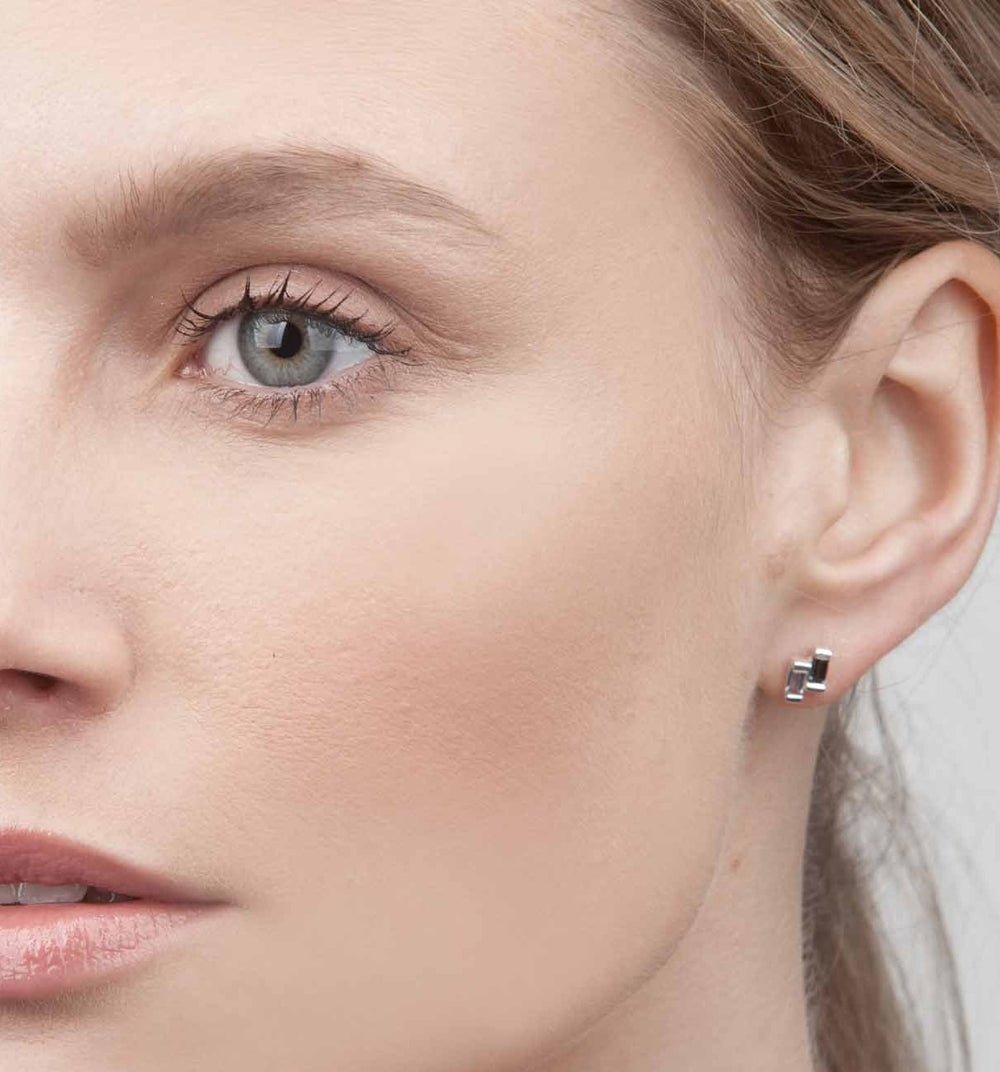 Silver Studs Blue Topaz And Peridot Anais, Silver Studs & Cuffs, Studs Earrings & Ear cuffs