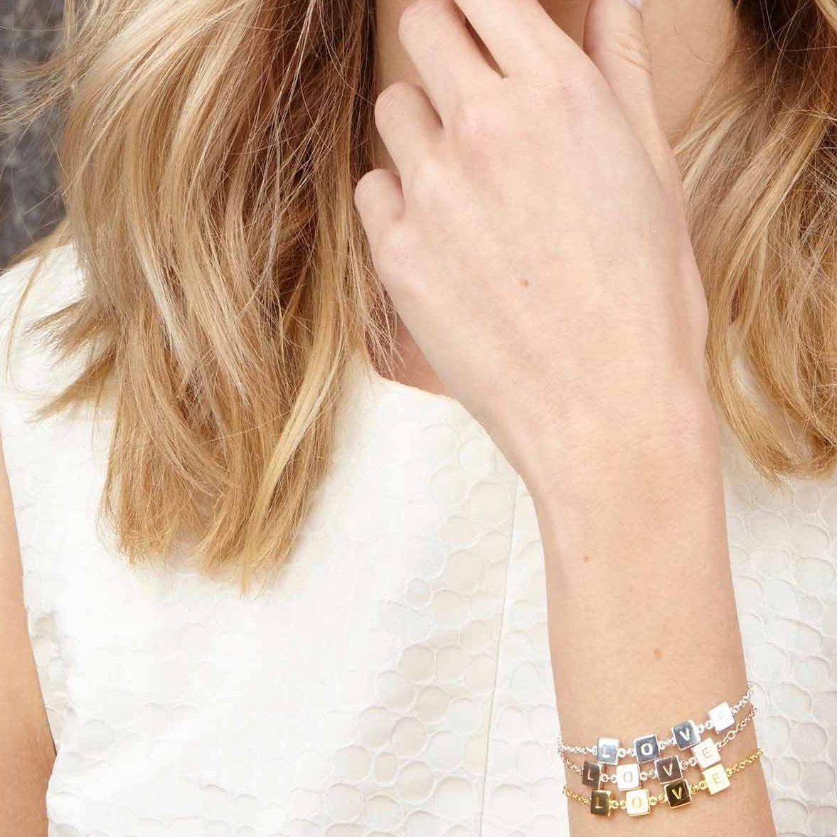 18K Rose Gold Love Cuff Bracelet