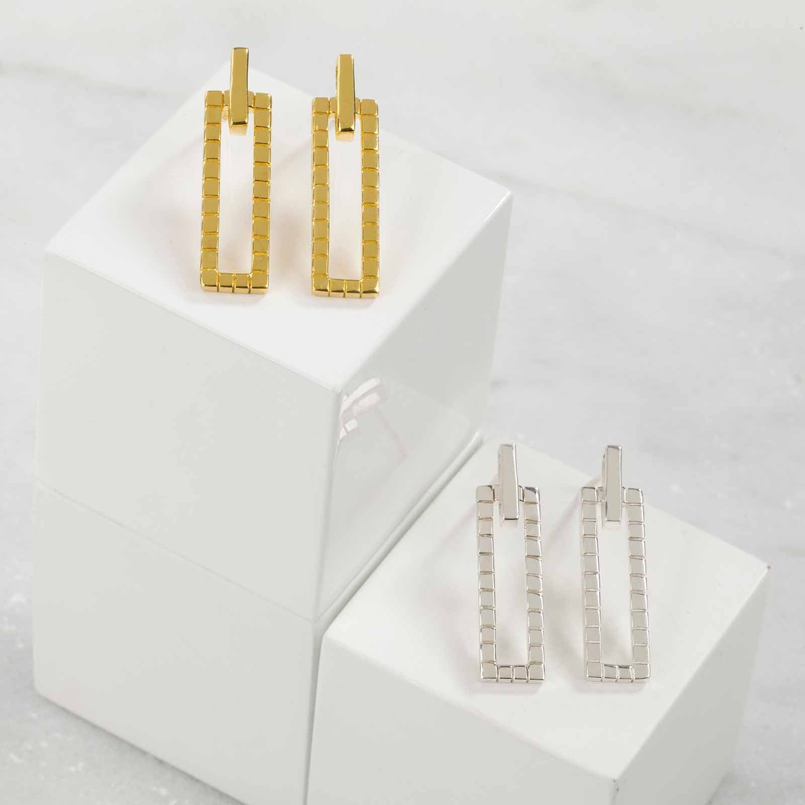 Laura Sterling Silver Abstract Earrings