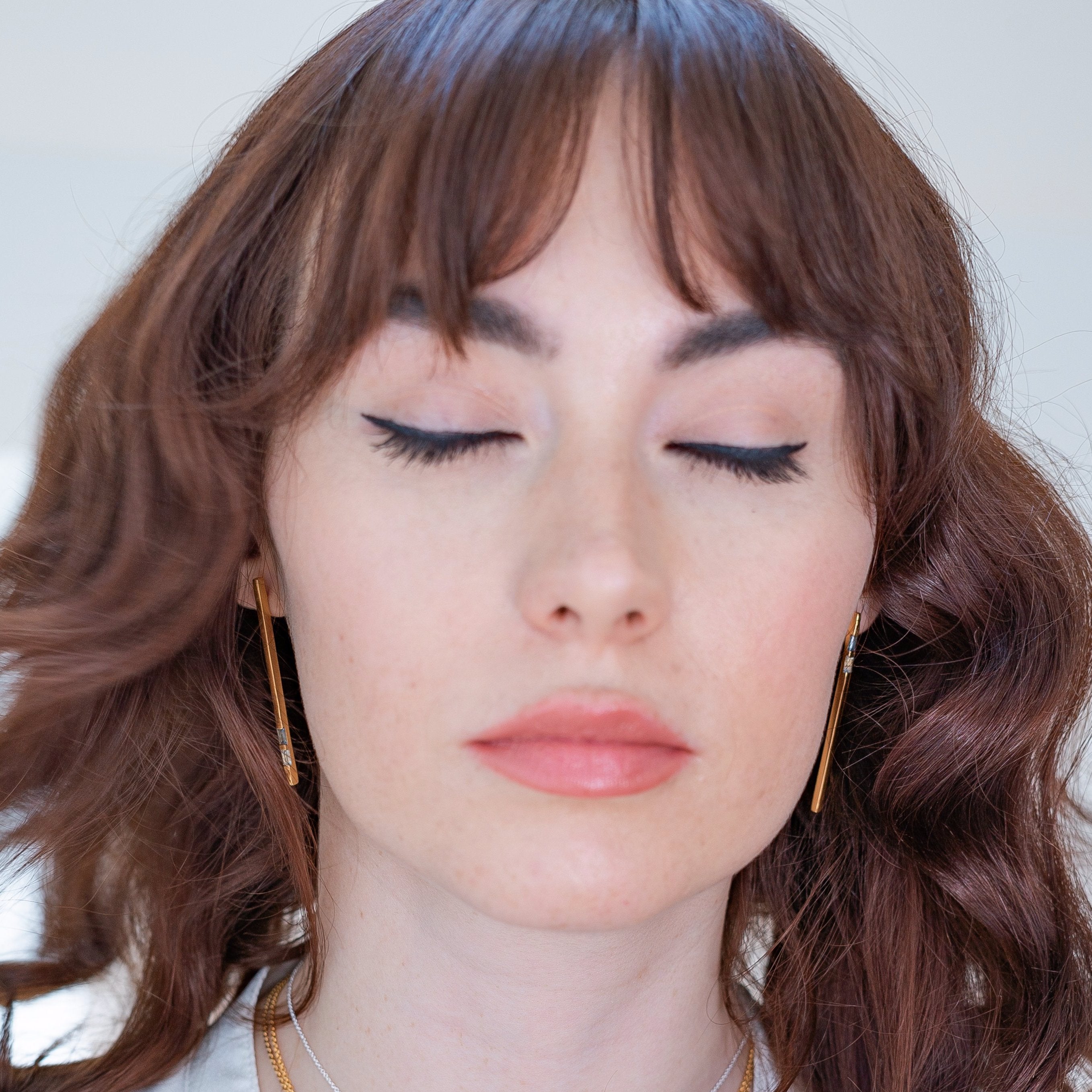 18K Vermeil Gold Blue Topaz Anais Drop Earrings