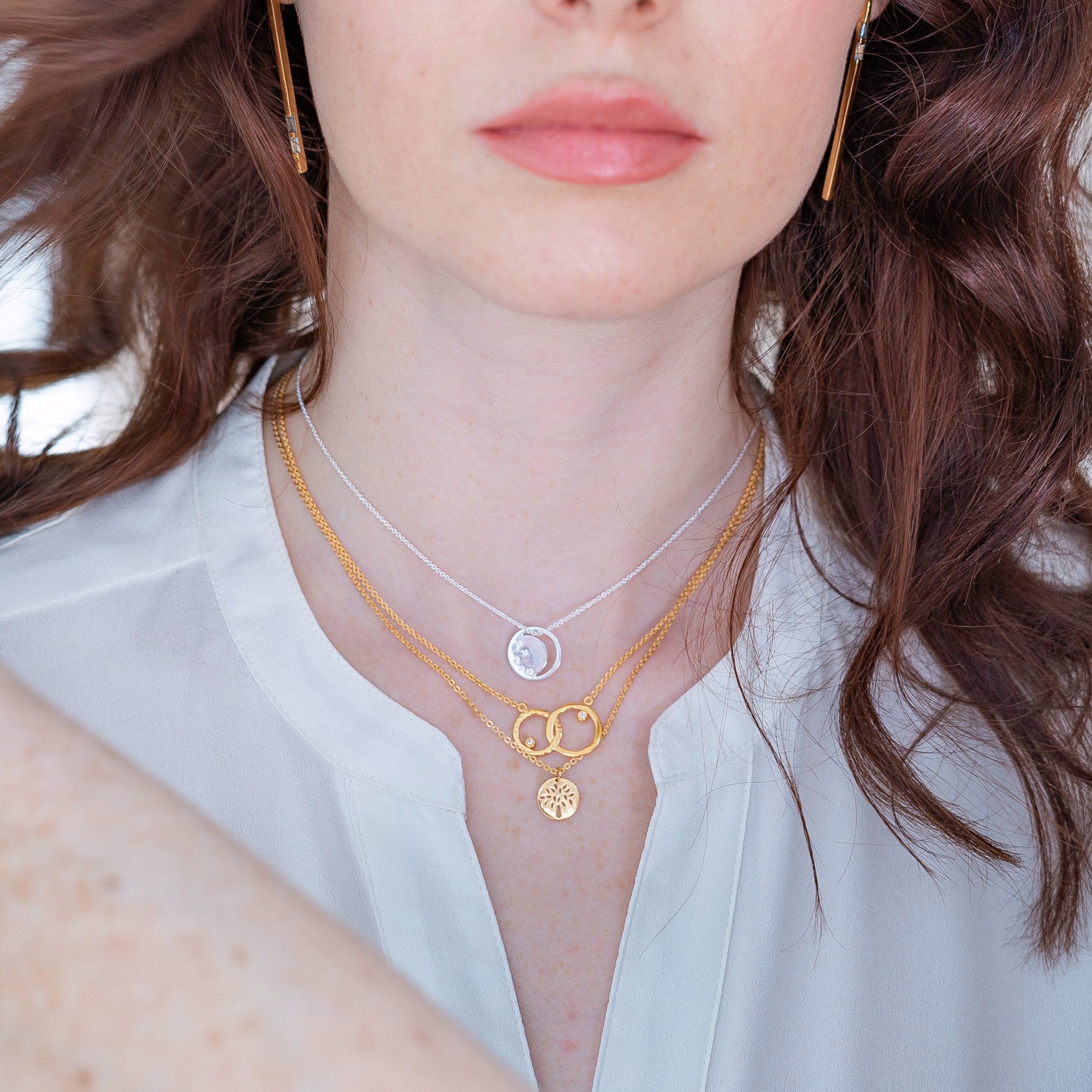 18K Gold Vermeil Circle Unity Necklace