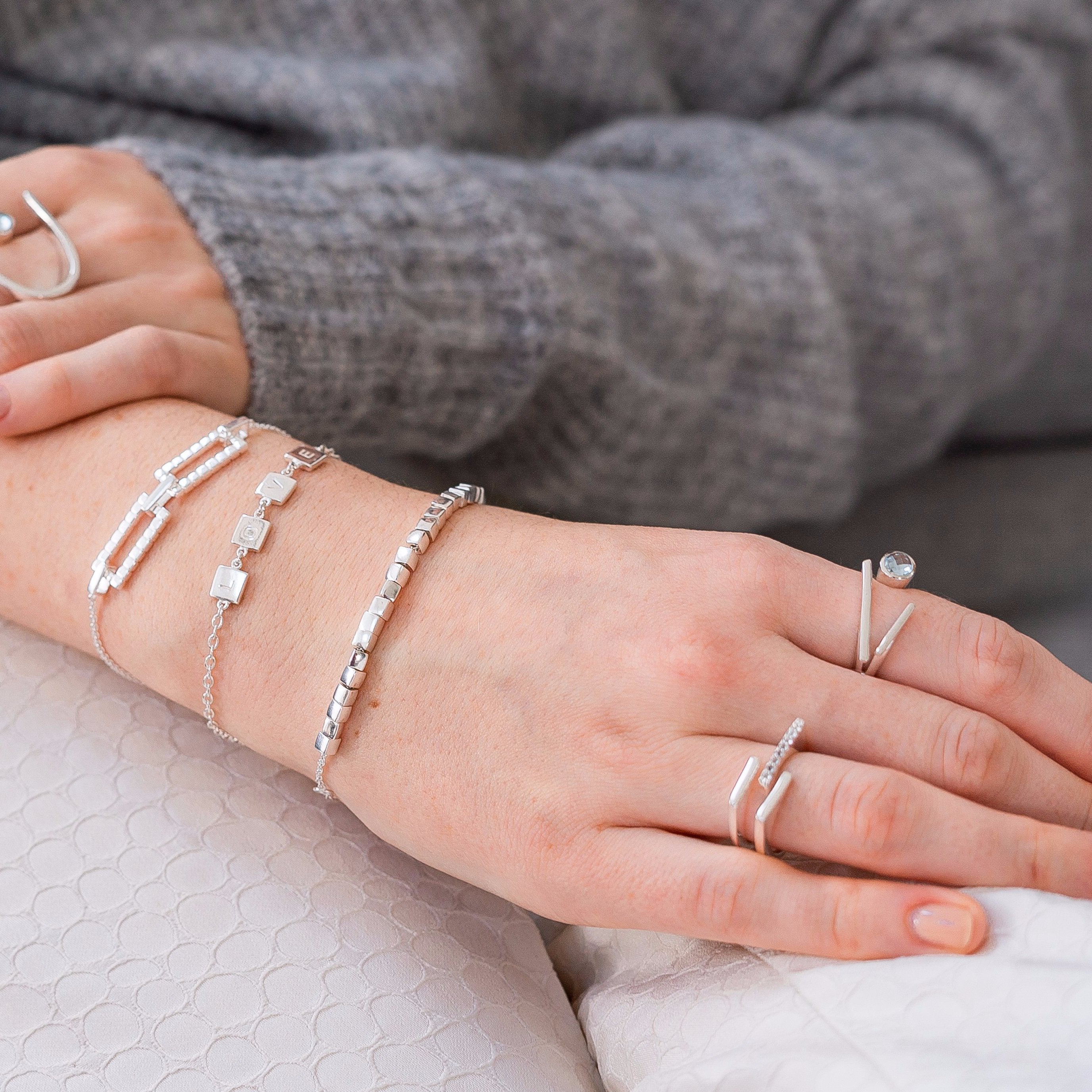 Silver Ring Roxanne, Minimalist Rings, Silver Sculptured Shapes Ring , Silver Sculptured Ring