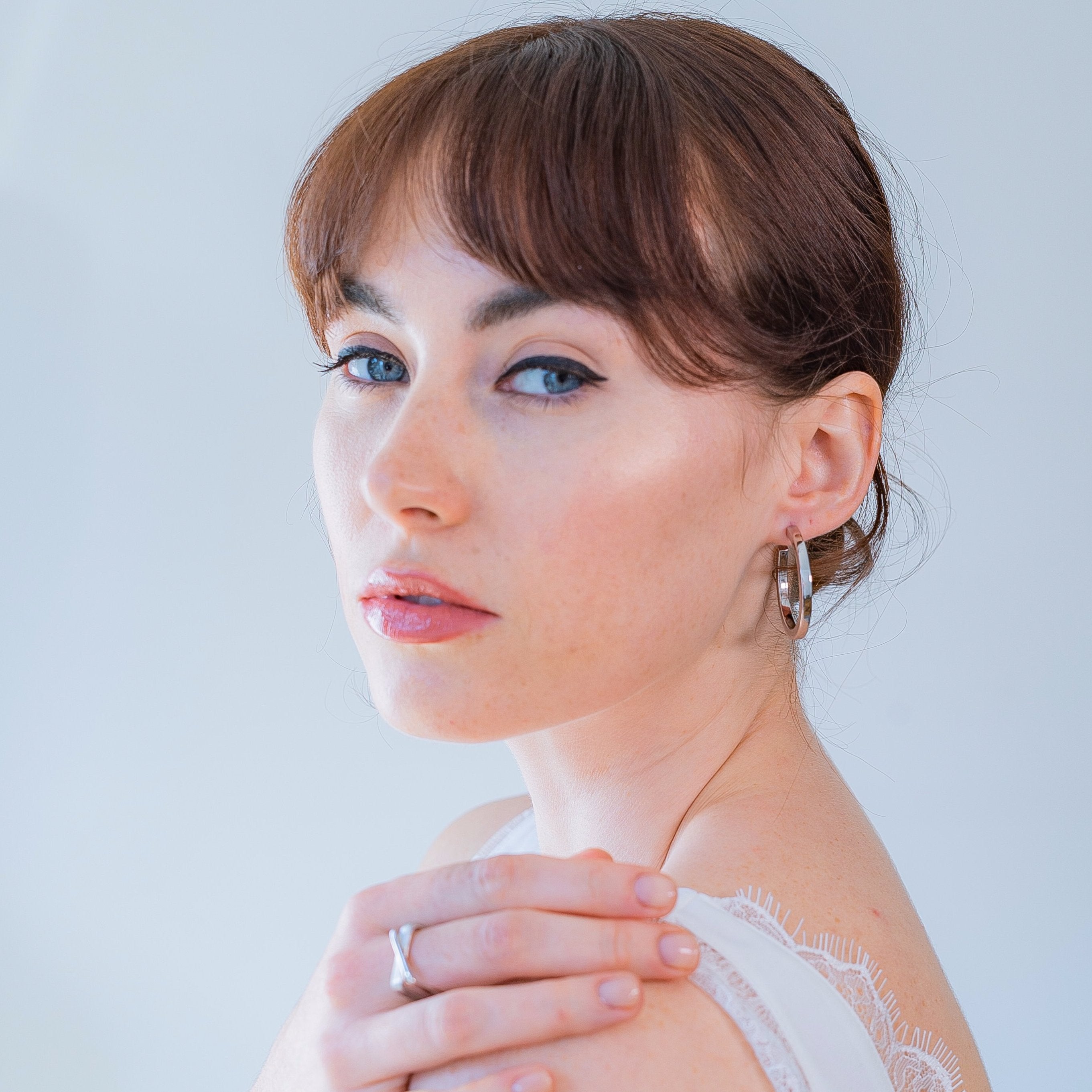 Sterling Silver Circular Earrings