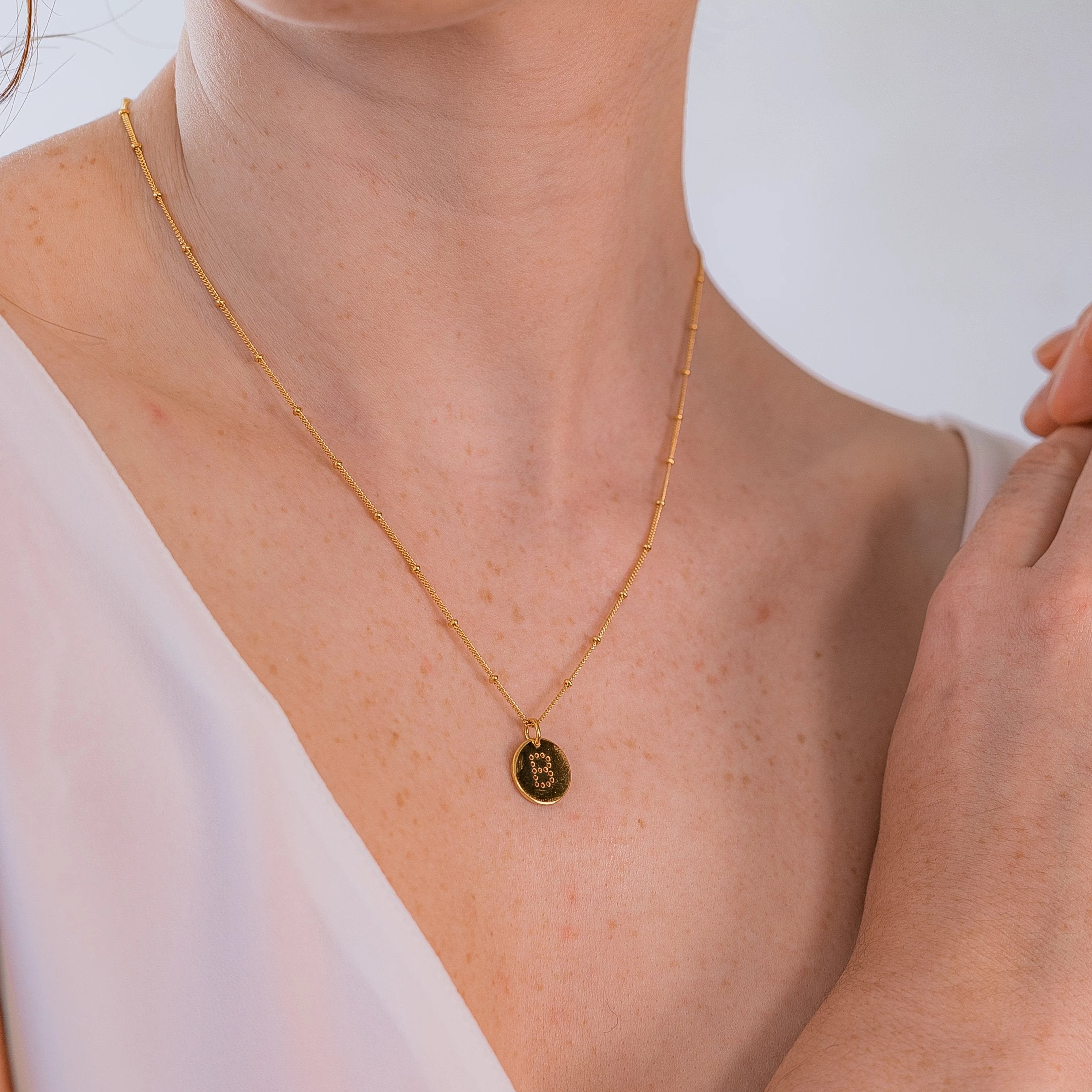 alphabet necklace with letter pendant in 18ct Gold Vermeil