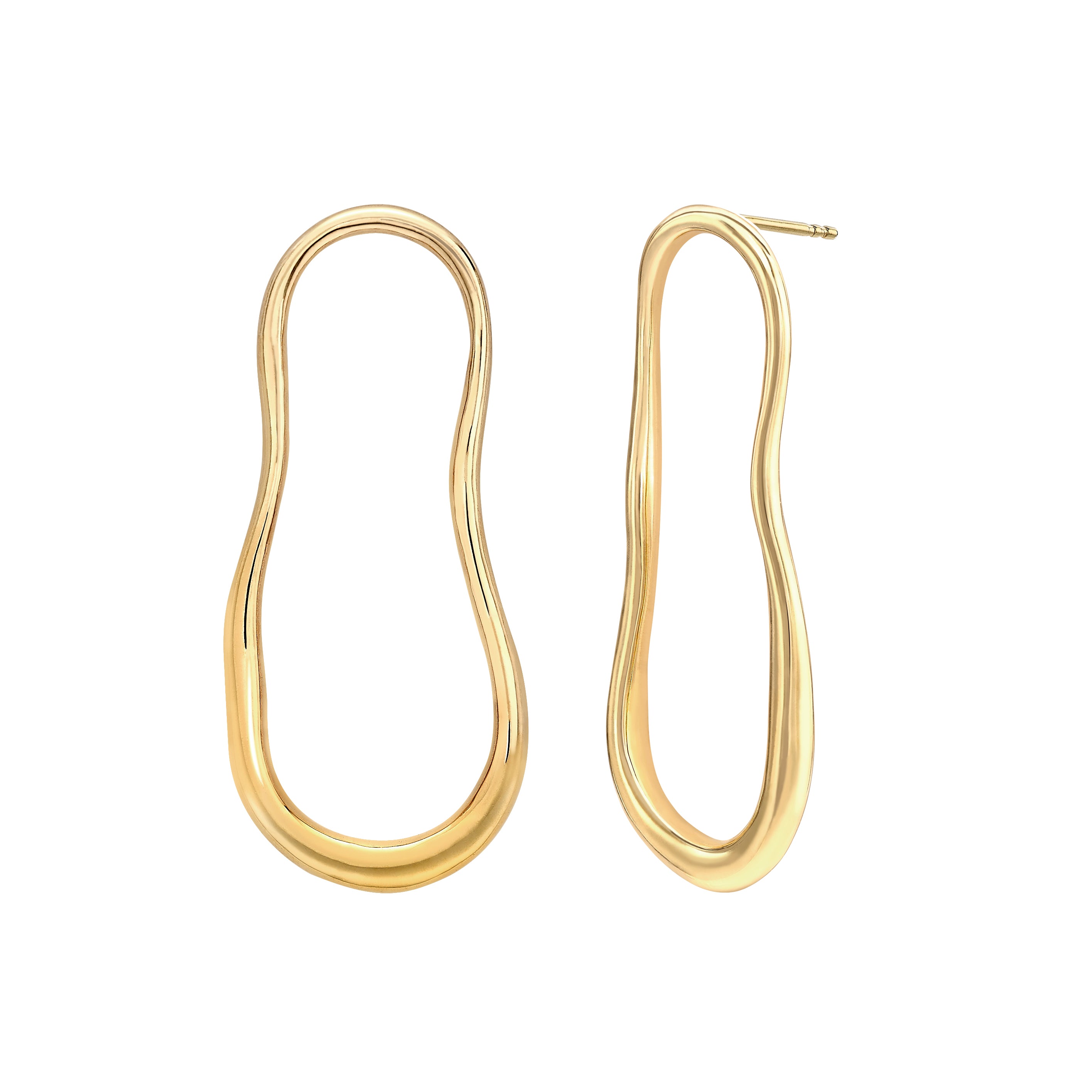 Gold Earrings Lava 18ct Gold Vermicel