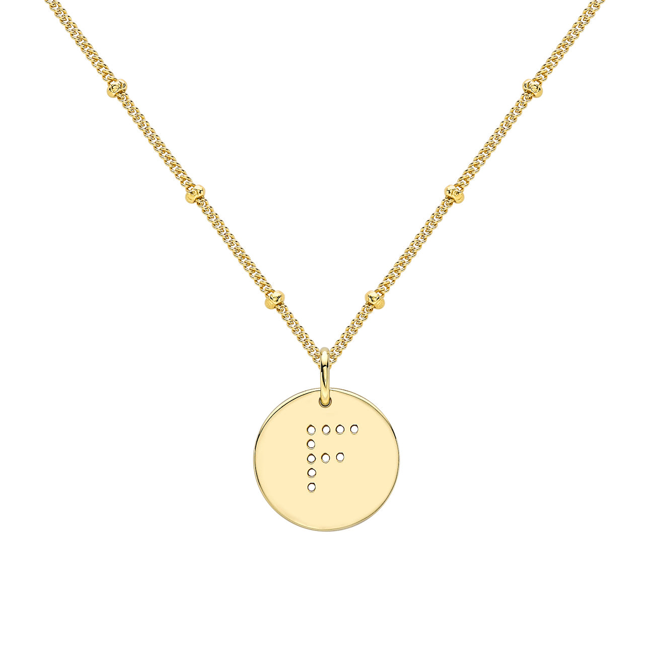 alphabet necklace with letter pendant in 18ct Gold Vermeil