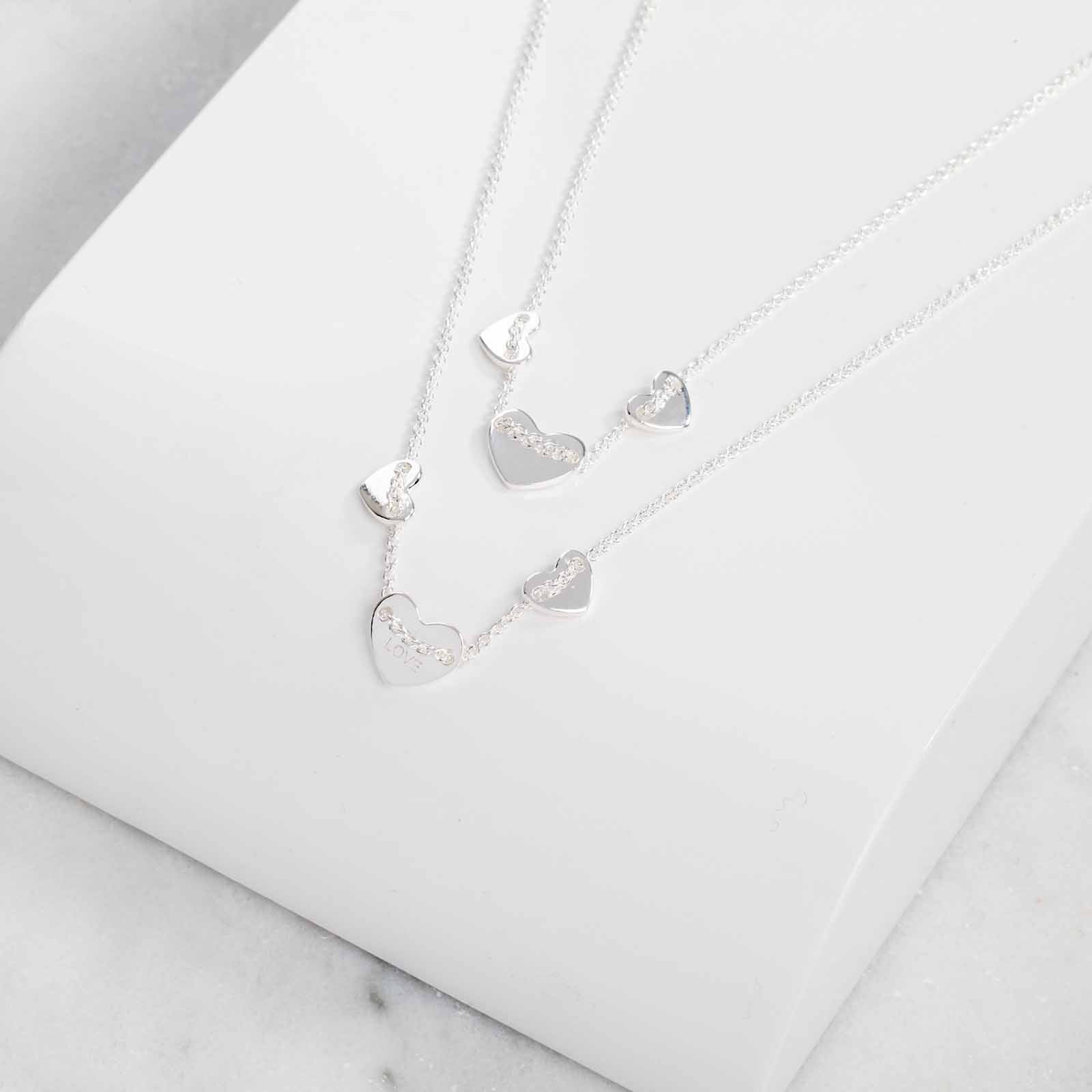 Sterling Silver Heart Charm Necklace