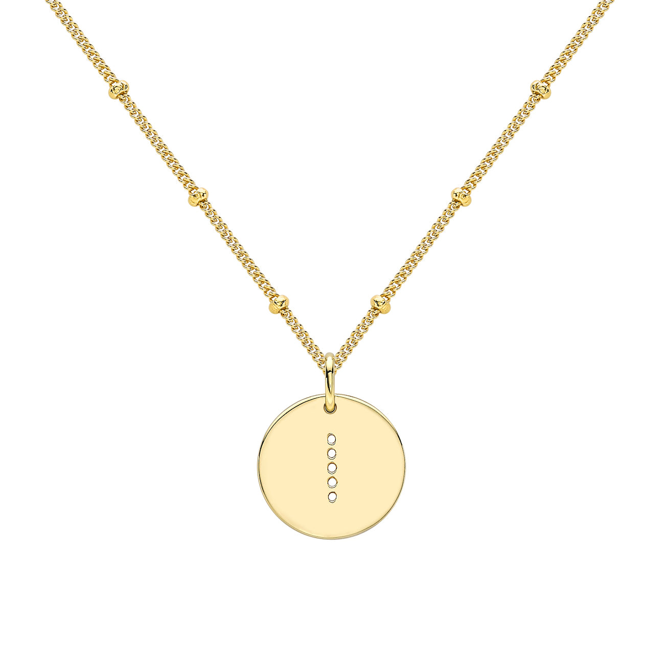 alphabet necklace with letter pendant in 18ct Gold Vermeil