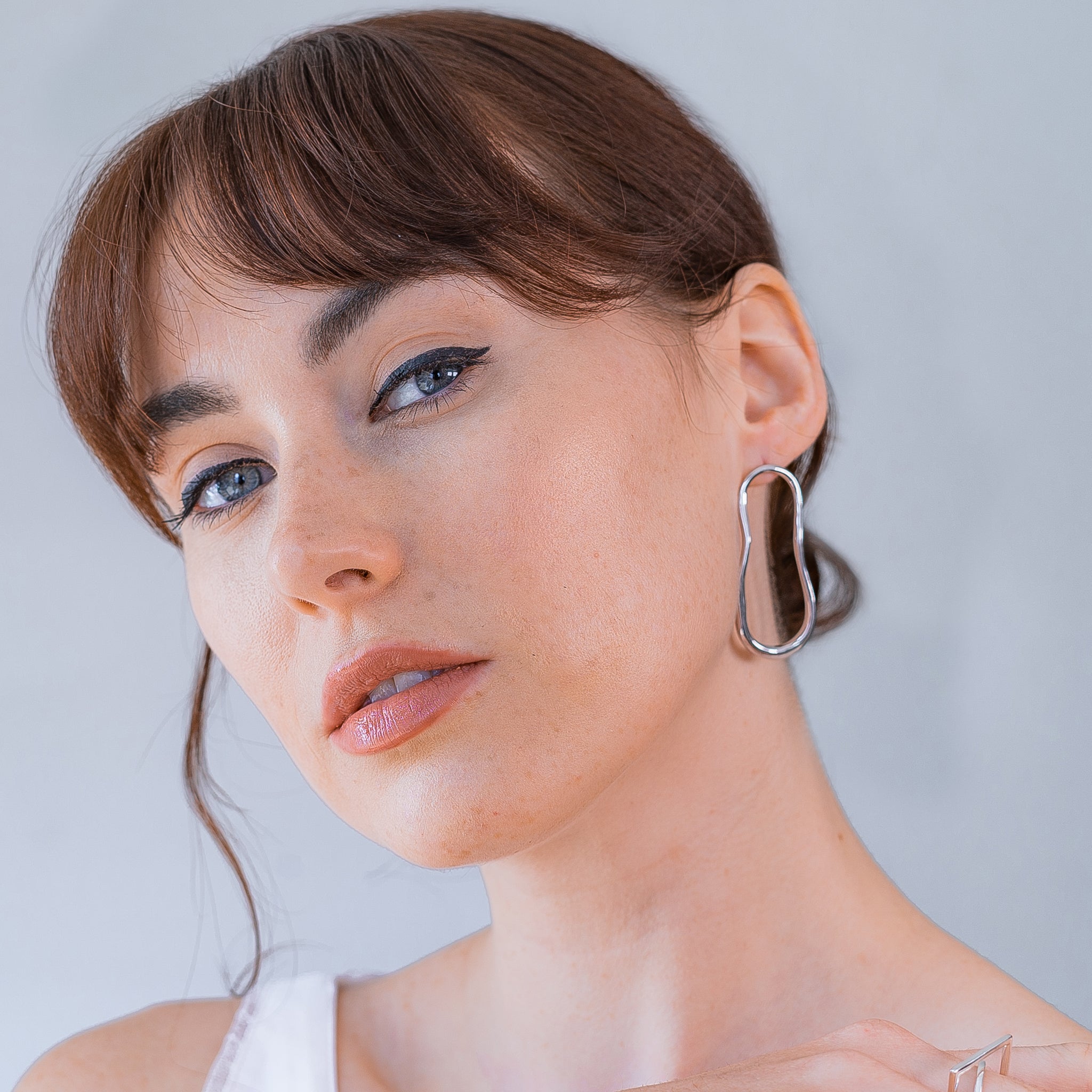 Silver Lava Earrings
