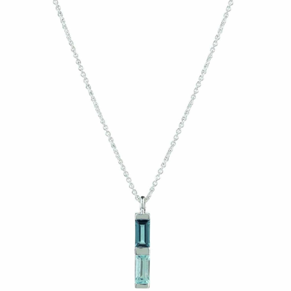 gemstone silver necklace pendant topaz