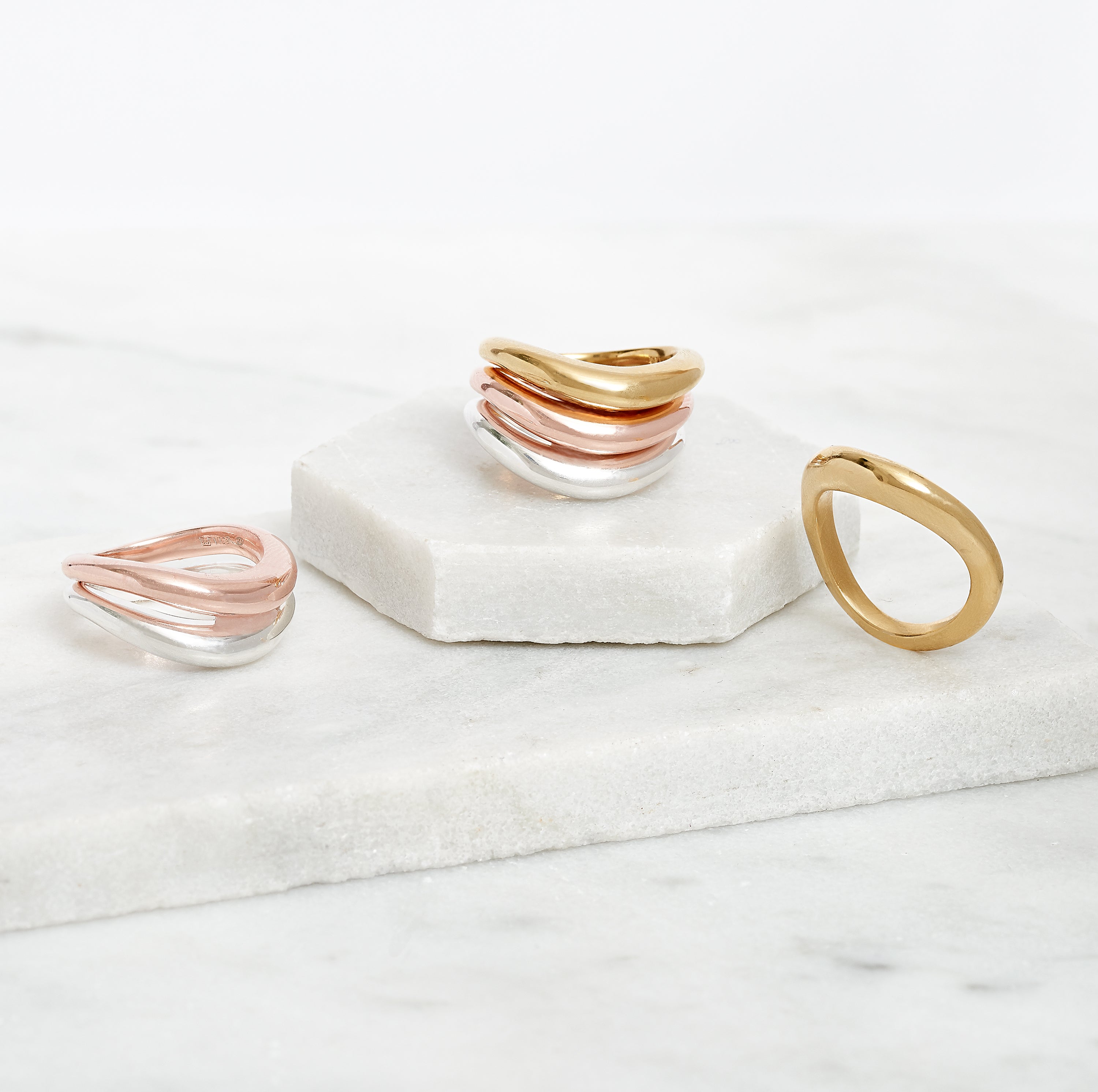 gold, ring, stacking, organic, handmade, neola design stylish, luxury
