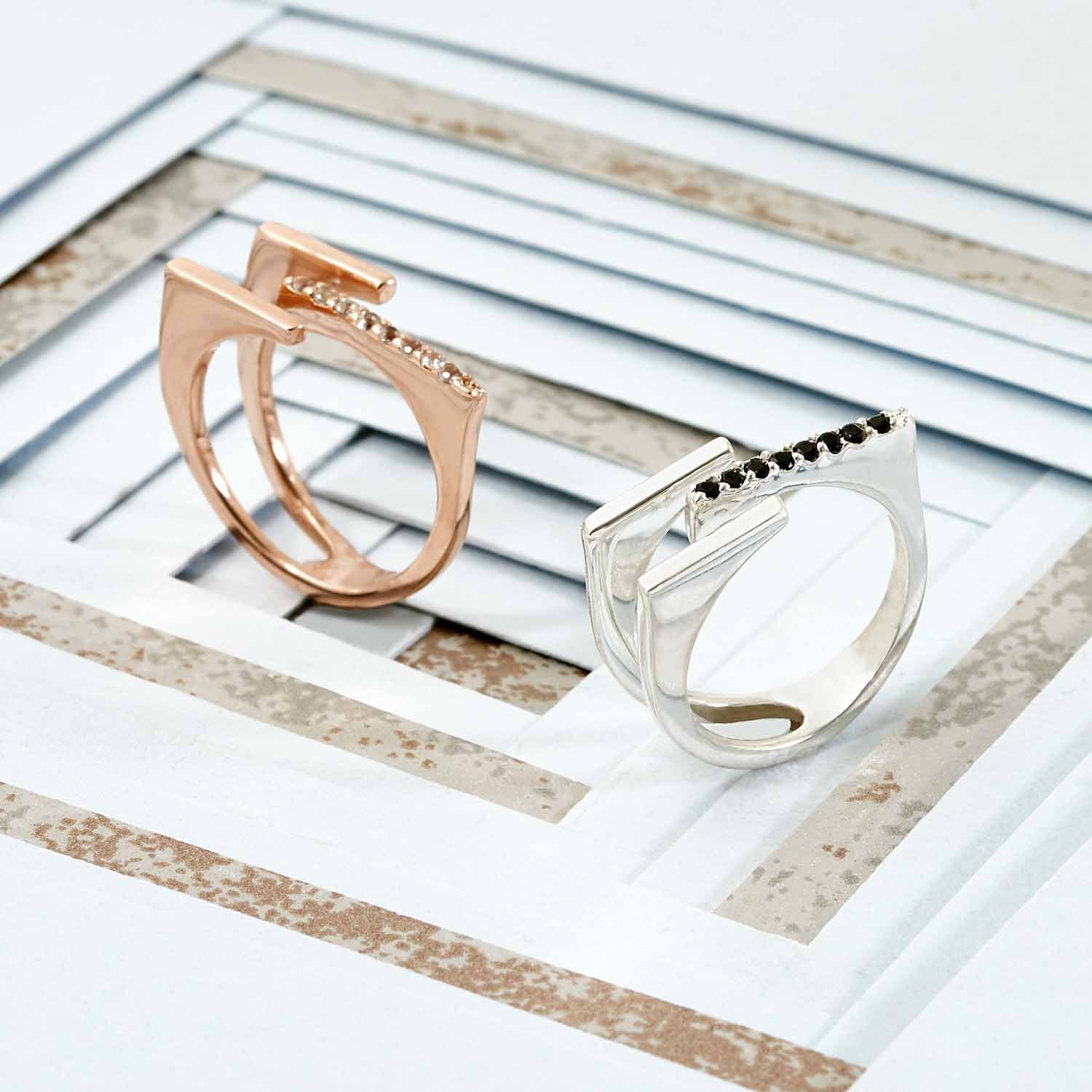 Stacking Ring with White Topaz