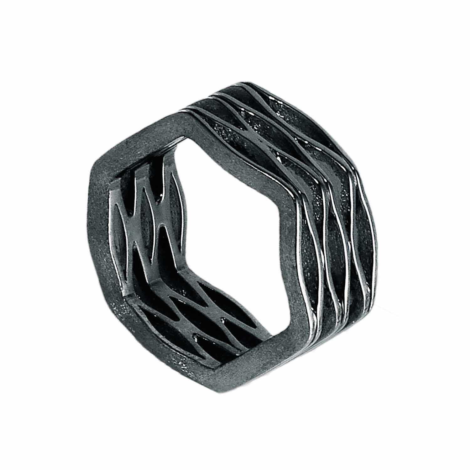 Onda Sterling Silver Ring with Organic Design