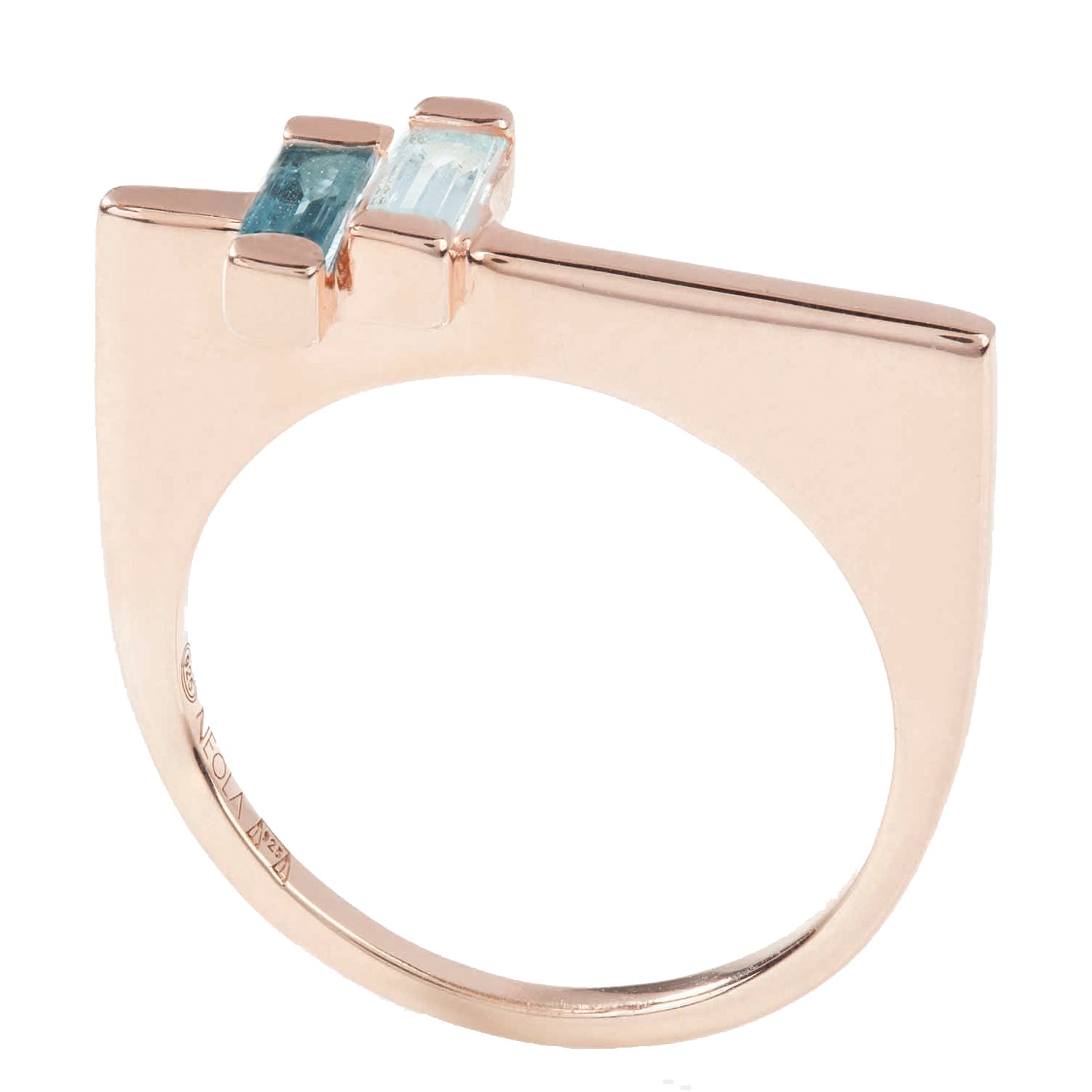 Rose Gold London and Blue Topaz Rose Gold Ring Blue Topaz Anais