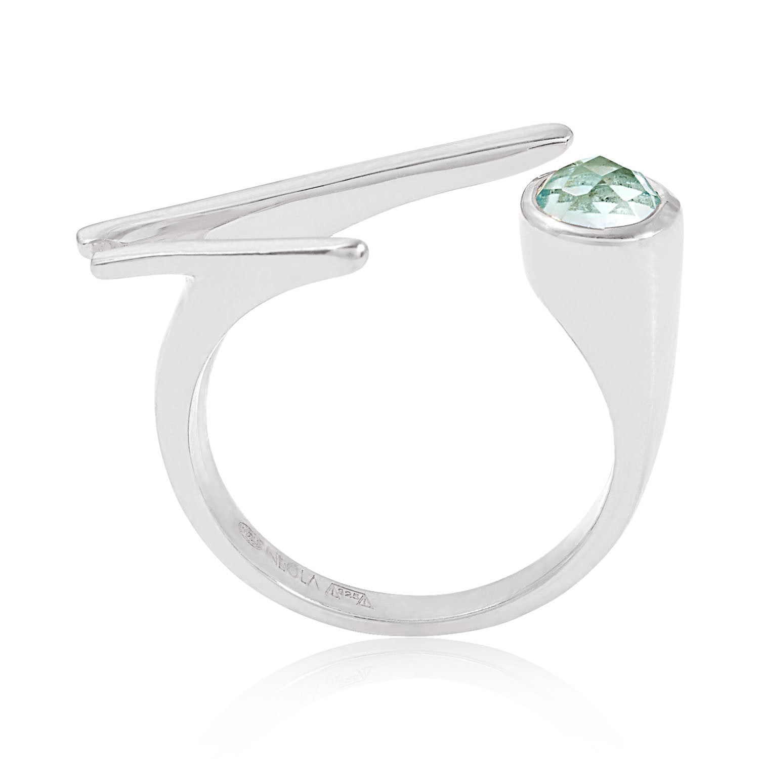 Roxanne Silver ring with Blue Topaz