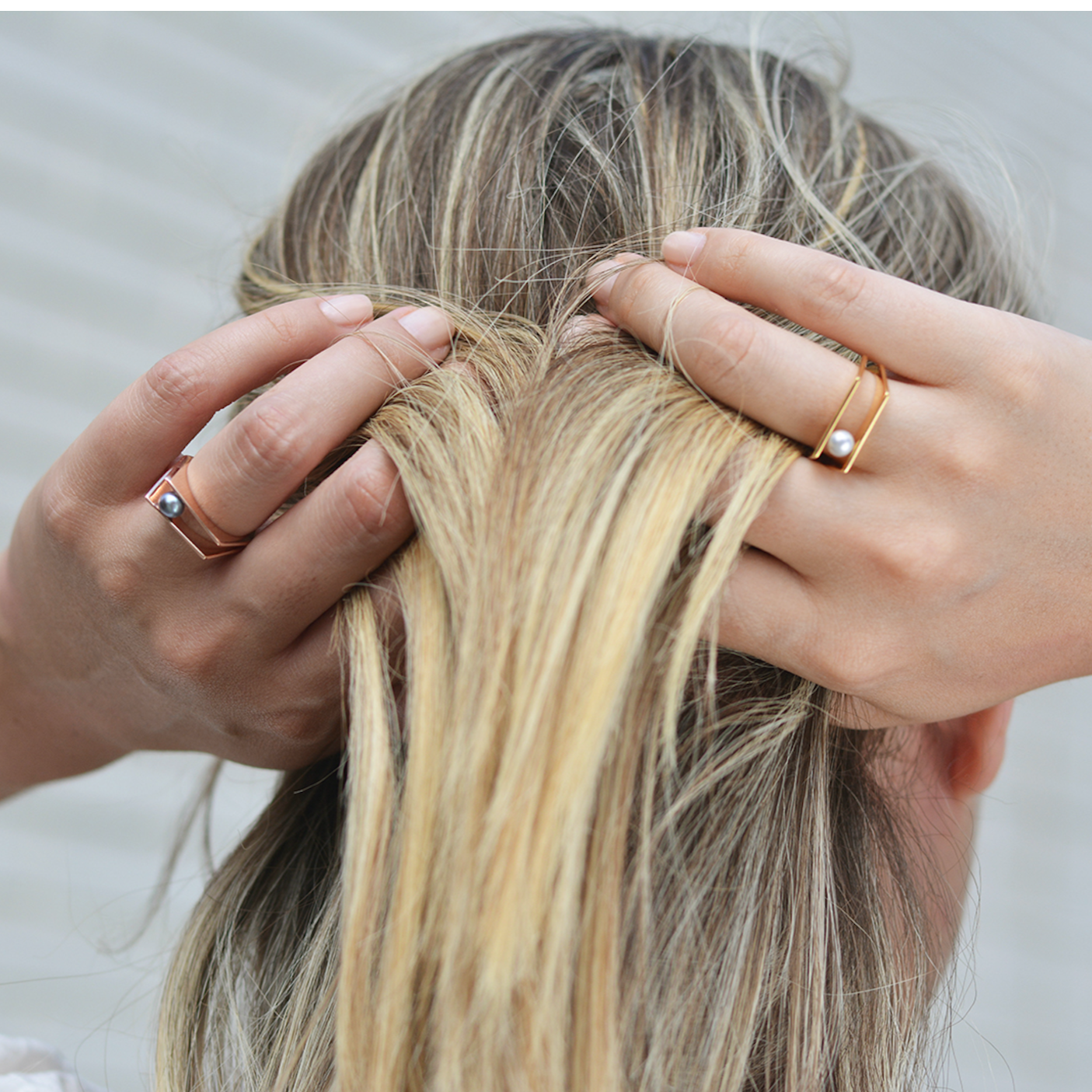 Gold vermeil rings, pearl, geometric, unique British designs, sustainable