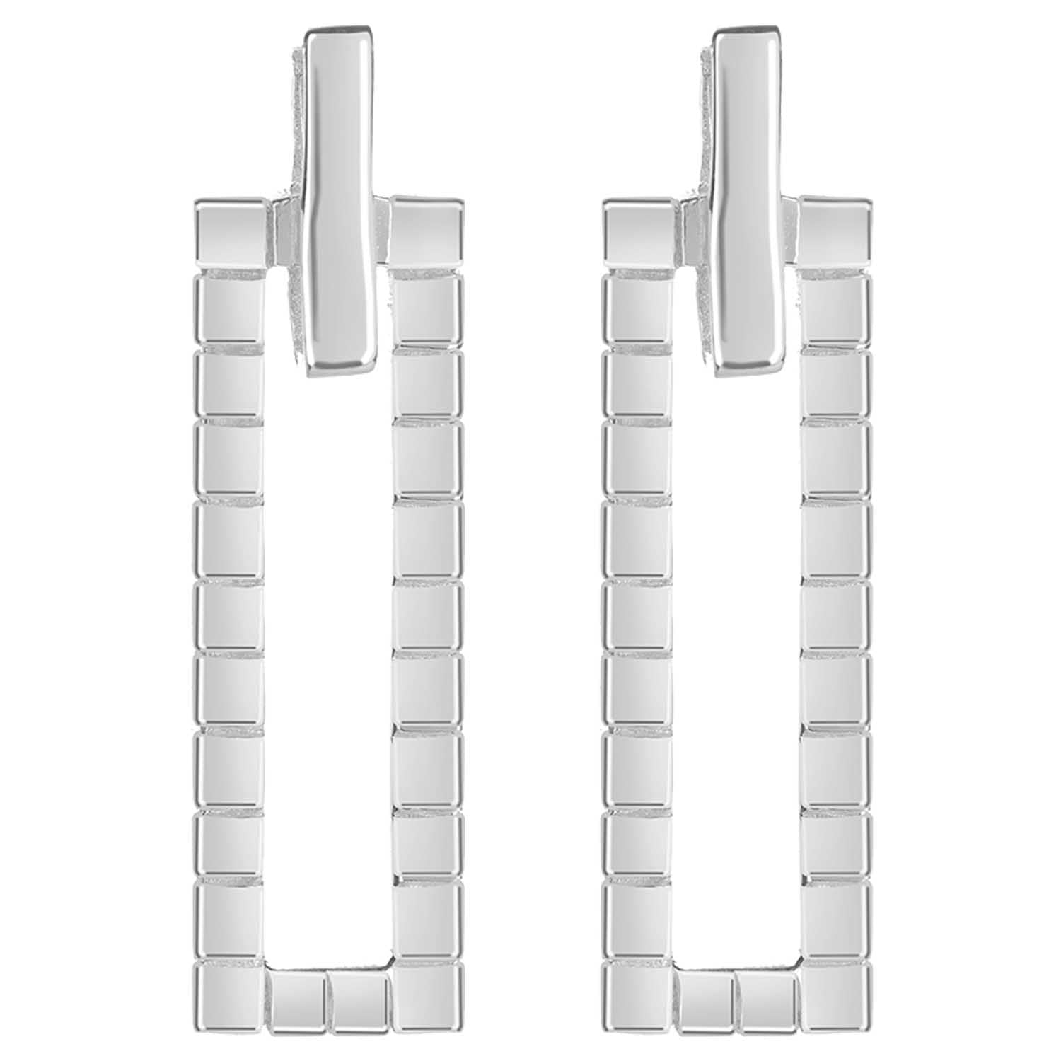 Sterling Silver Silver Laura Geometric Earrings