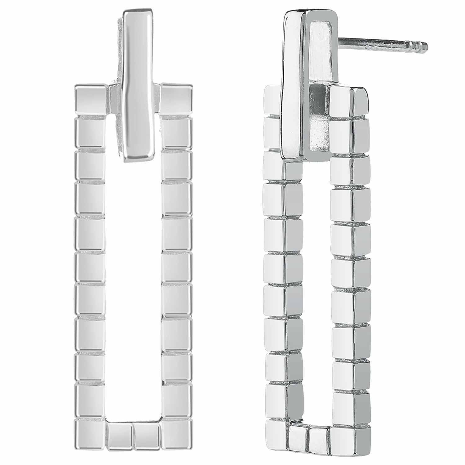 Laura Sterling Silver Abstract Earrings