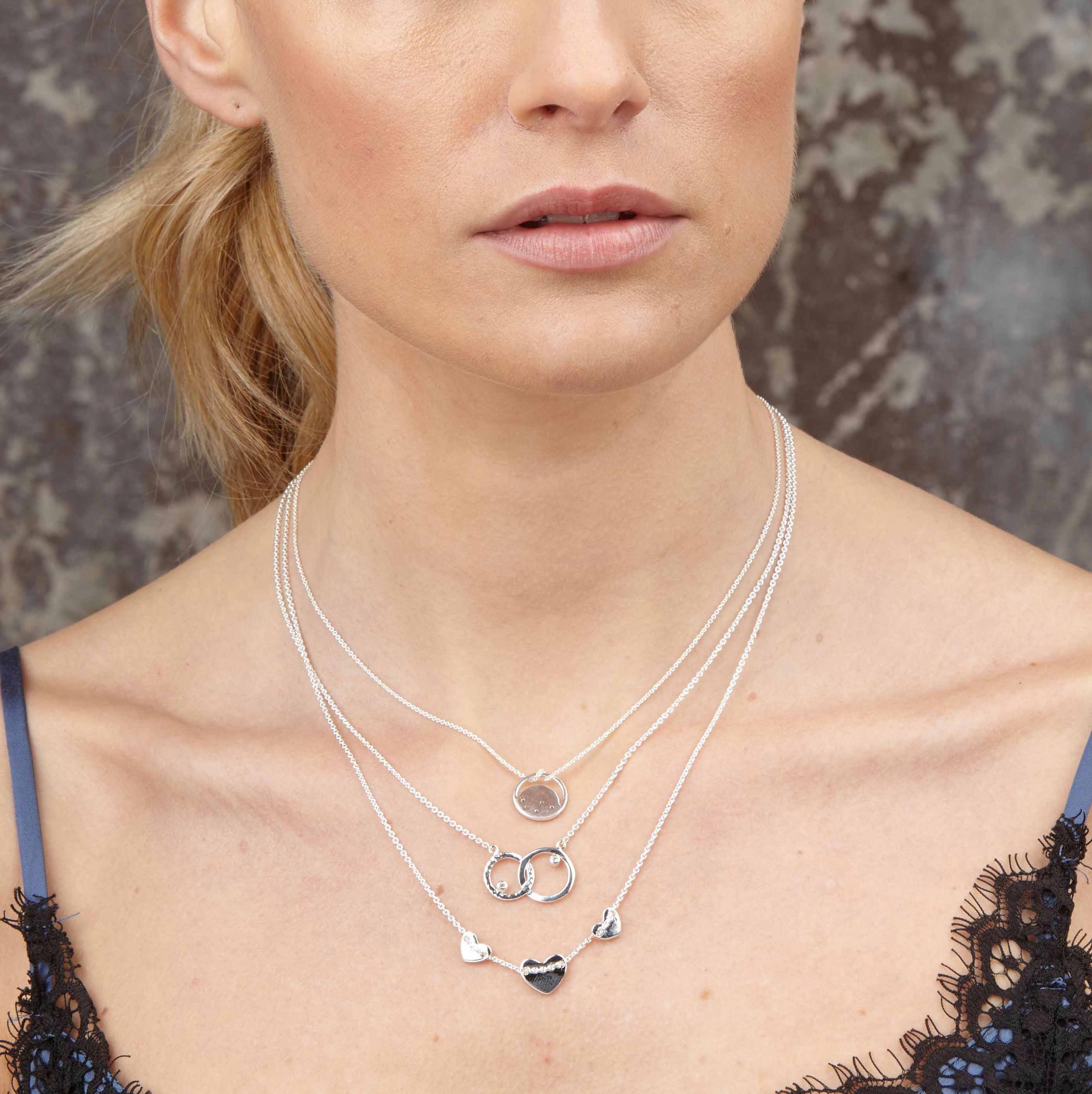 Sterling Silver Silver Heart Necklace
