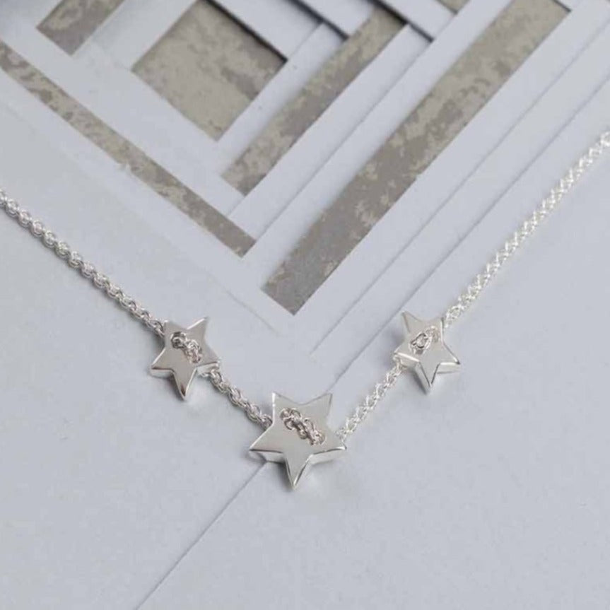 Silver Star Necklace, Sterling Silver Jewellery