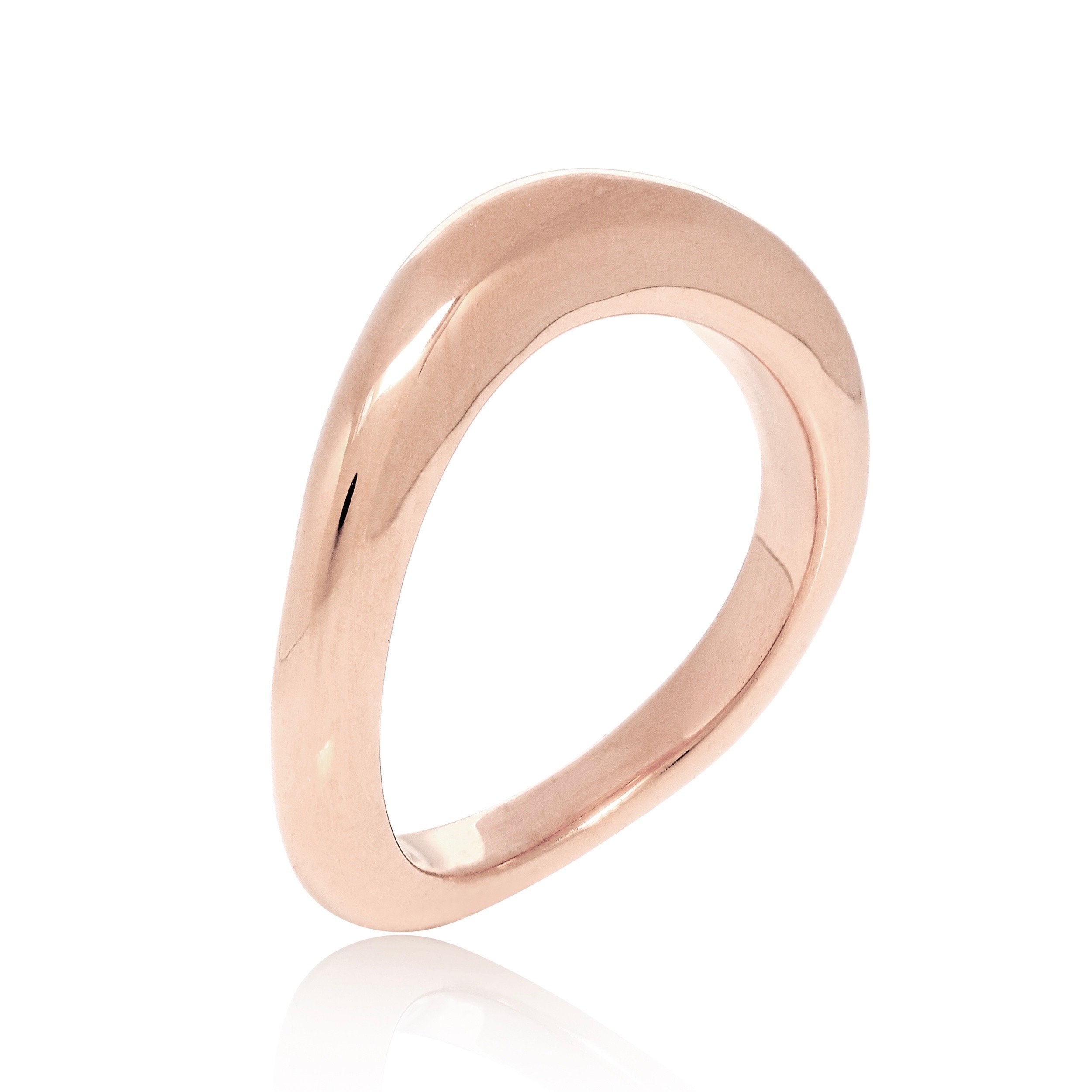 rose gold, ring, stacking, organic, handmade, neola design stylish, luxury