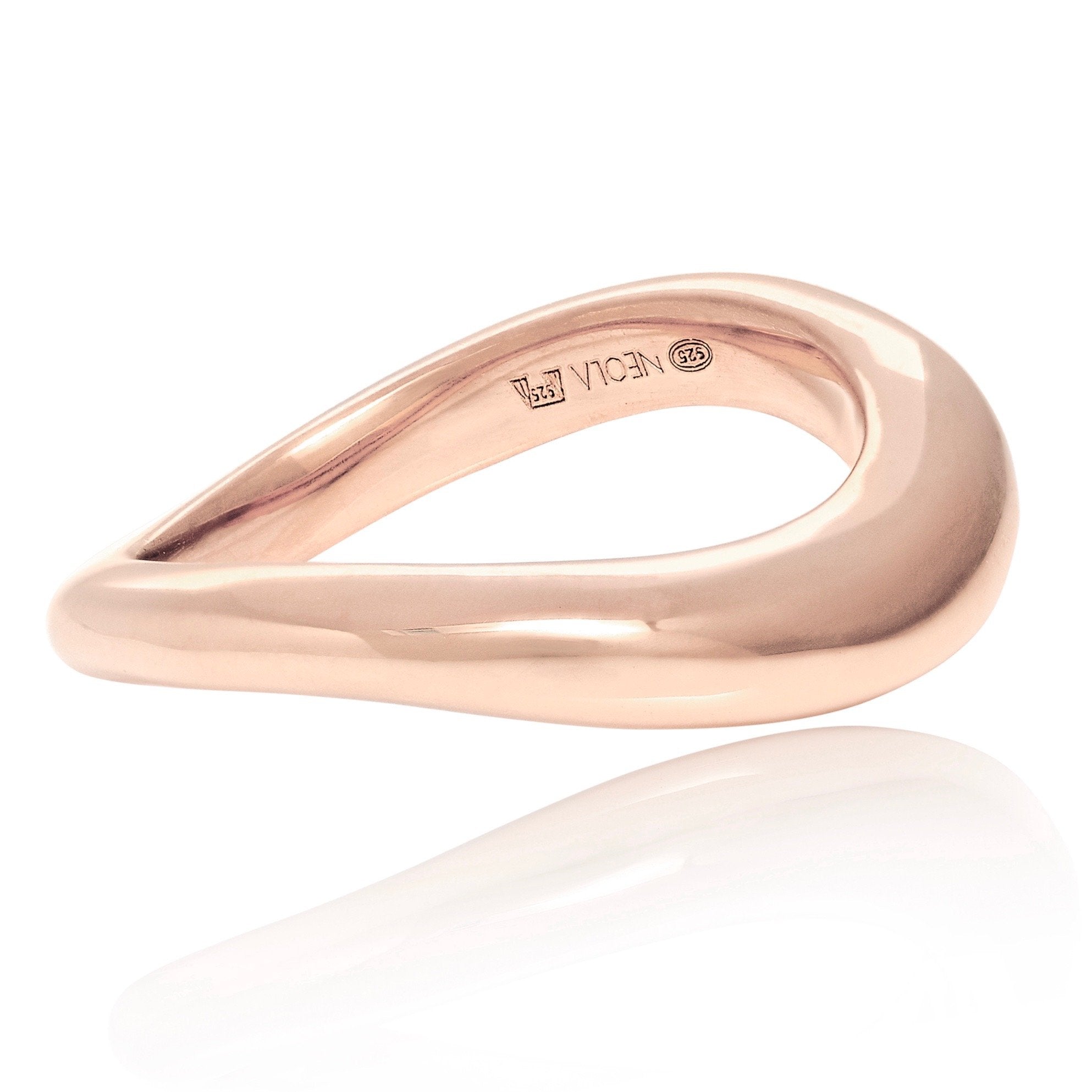rose gold, ring, stacking, organic, handmade, neola design