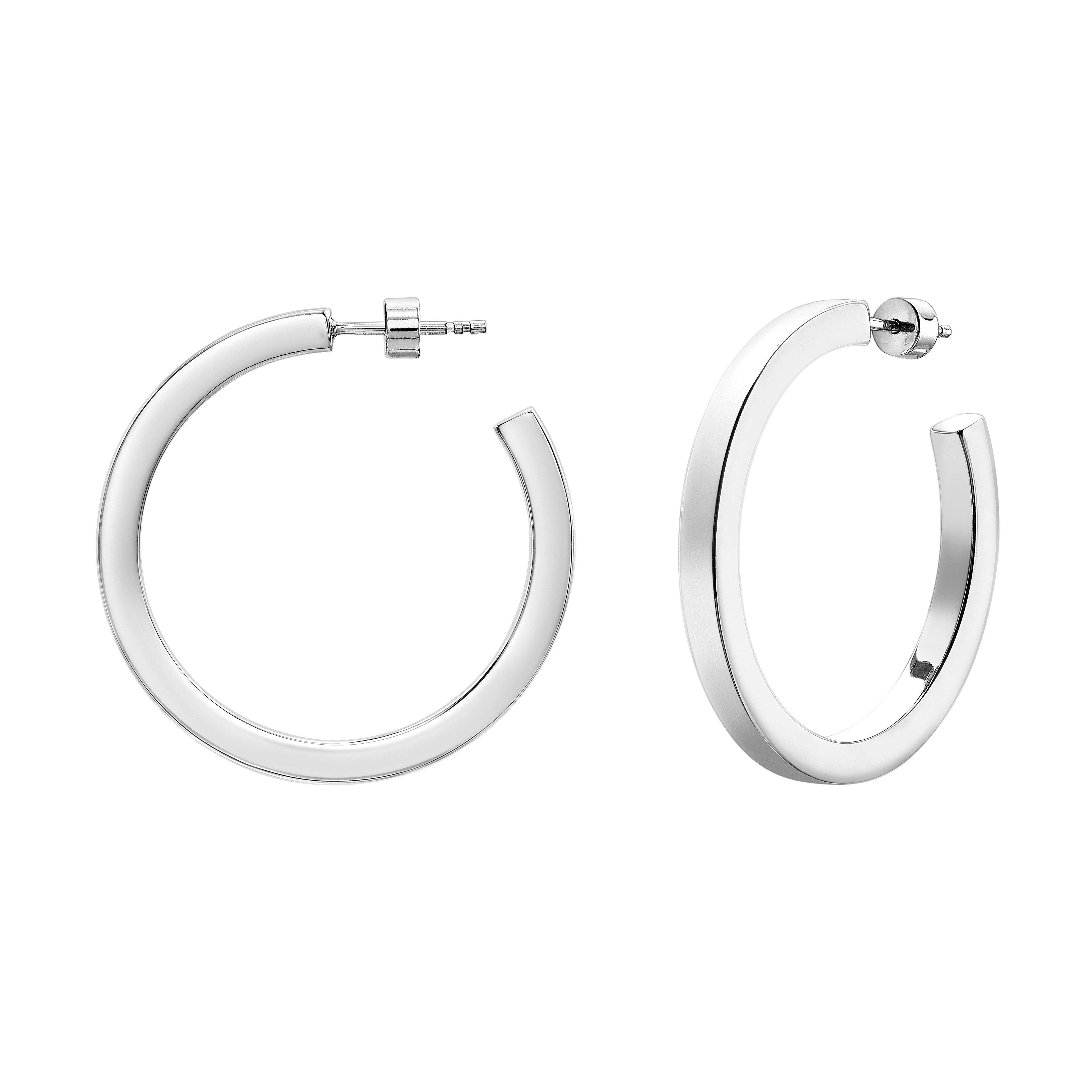 Sterling Silver Silver Hoop Earrings