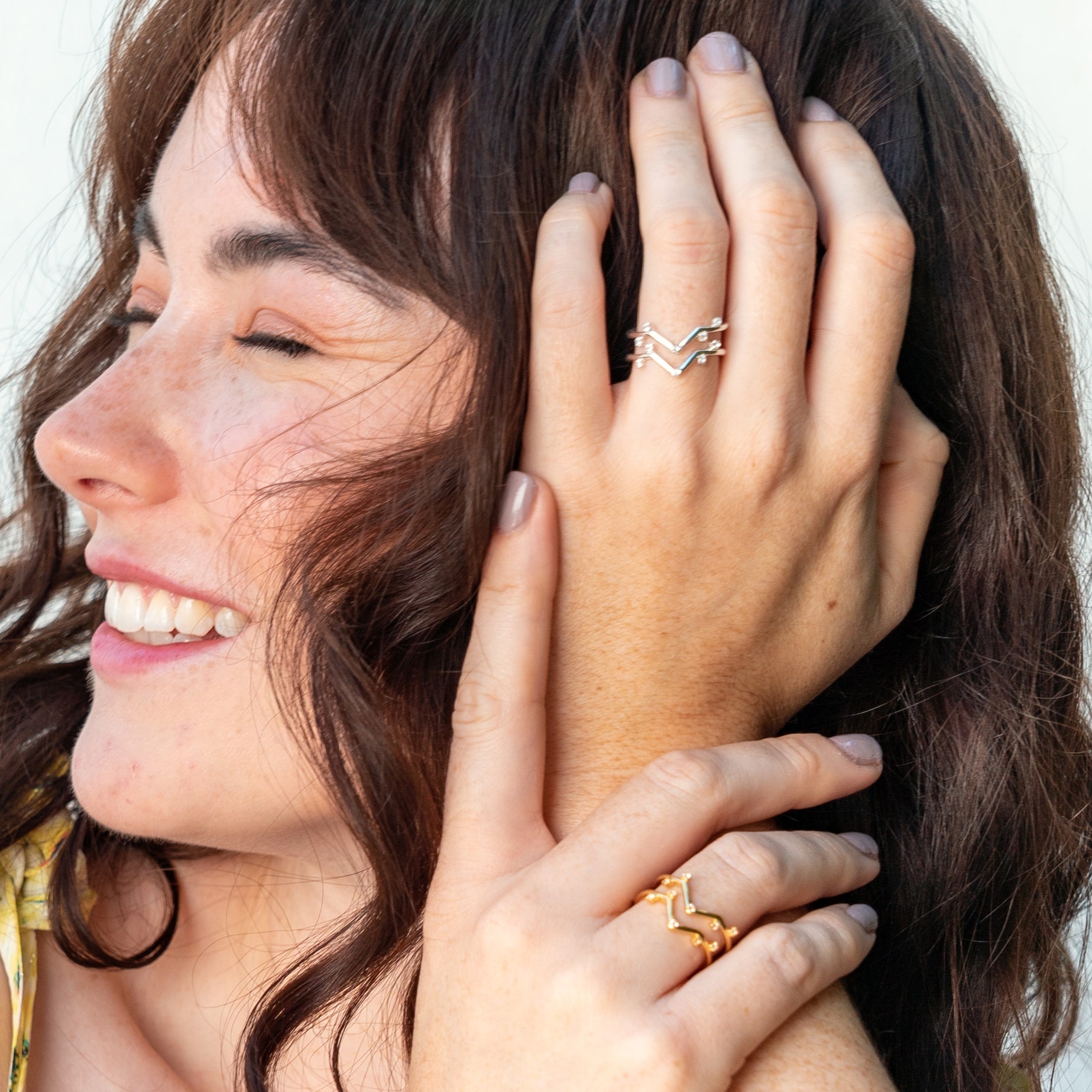 silver, gold, ring, handmade, gemstones, white topaz, ethical, british, neola design