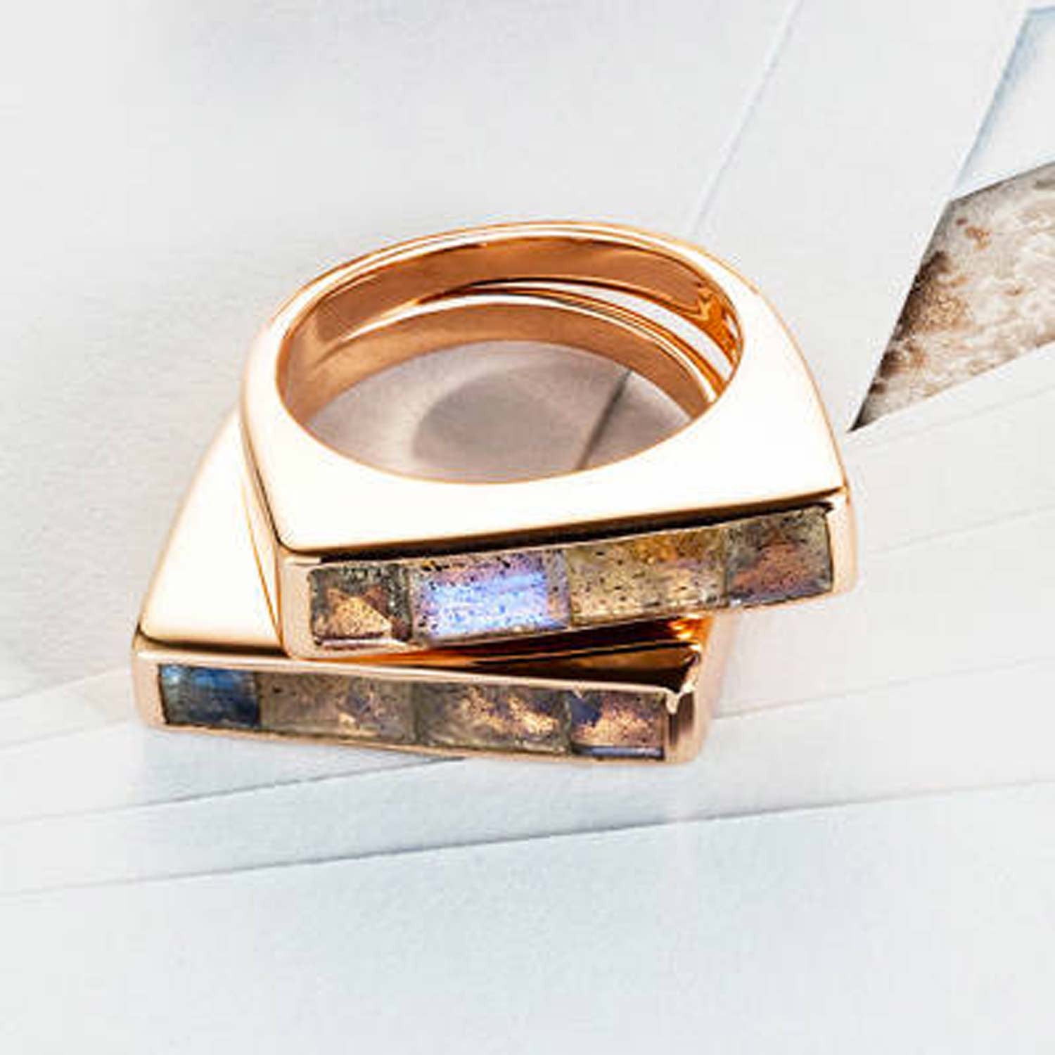 Equilibrium Rose Gold Stacking Ring