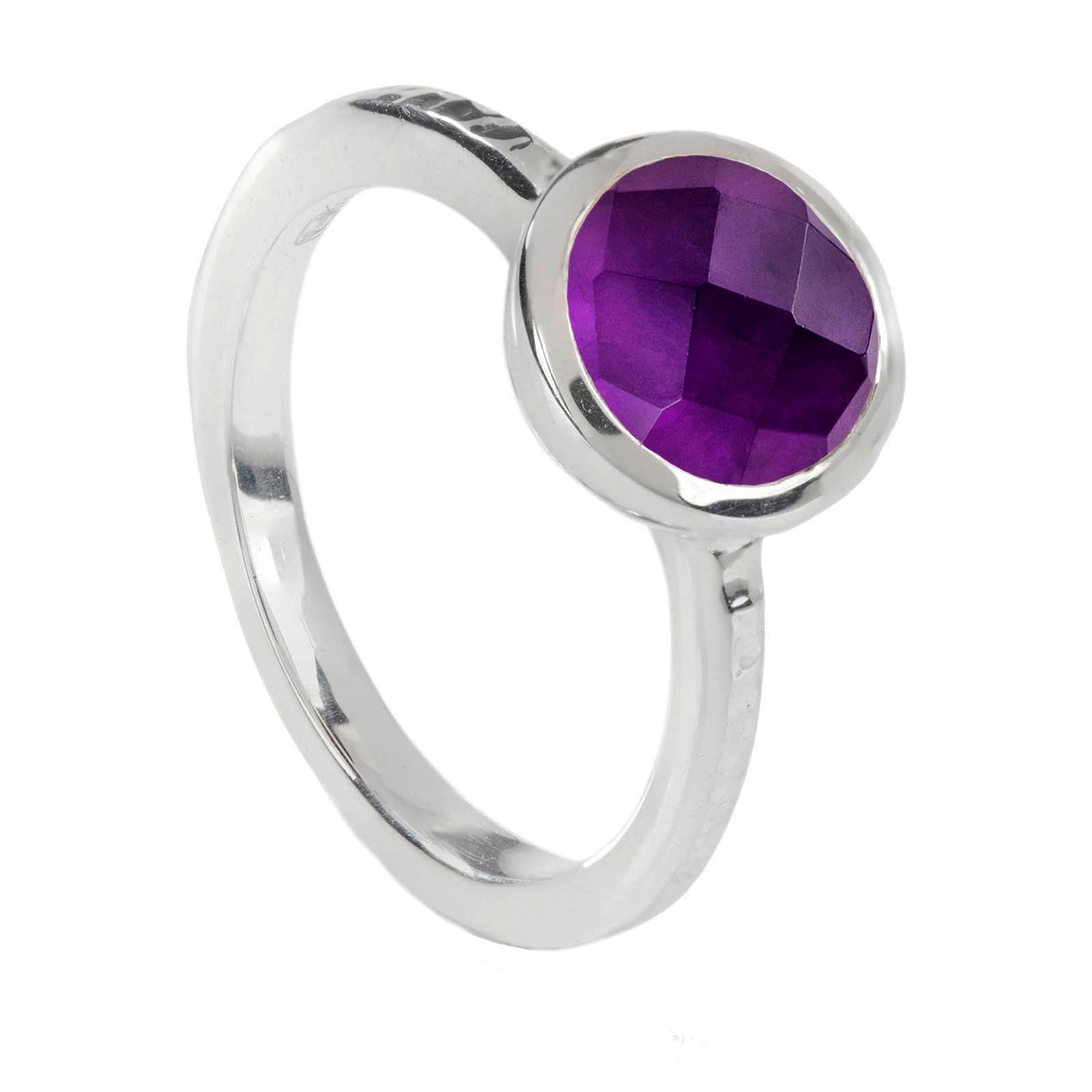 Sterling Silver Purple Amethyst Silver Ring Amethyst Estella