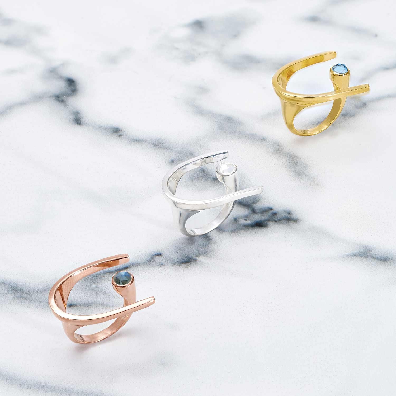 Cocktail Ring with Labradorite