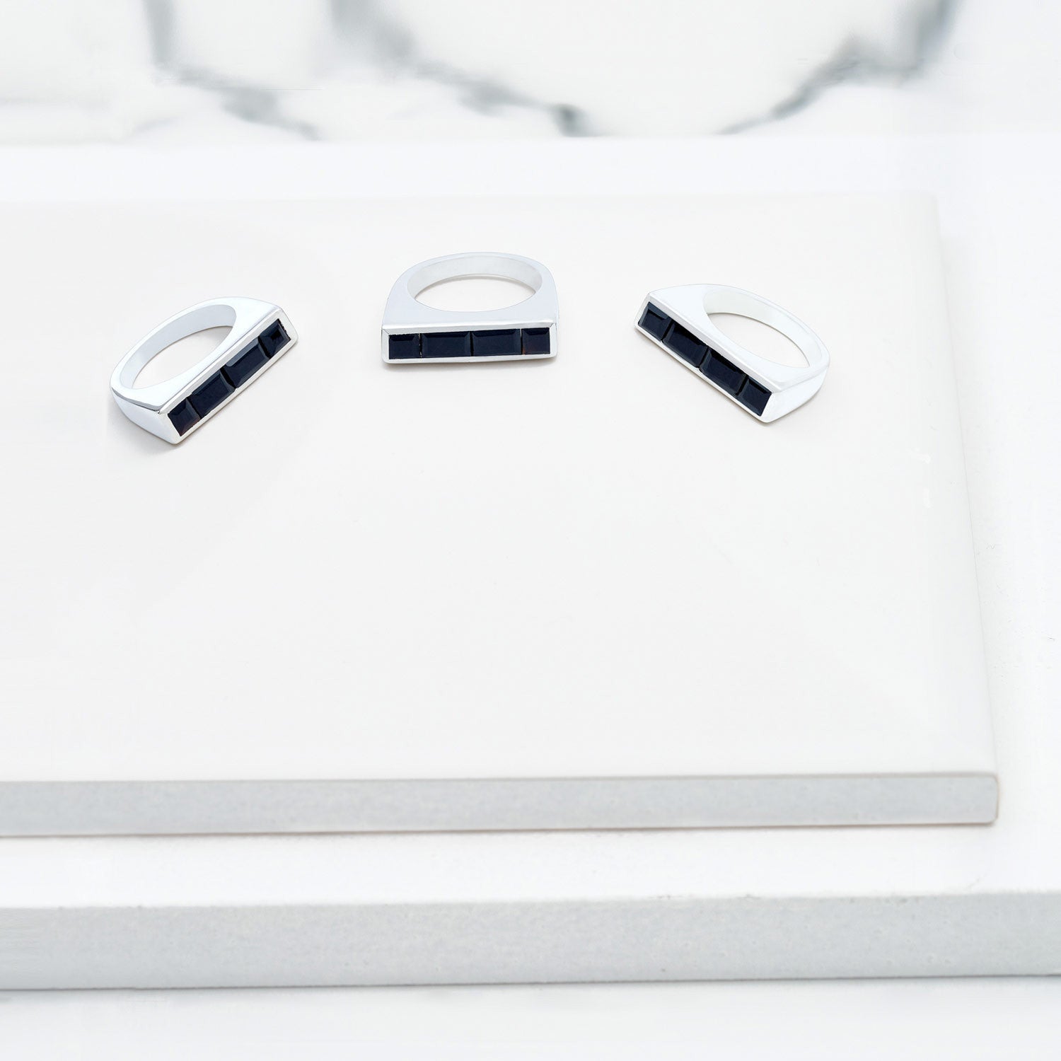 Stacking Ring with Black Onyx