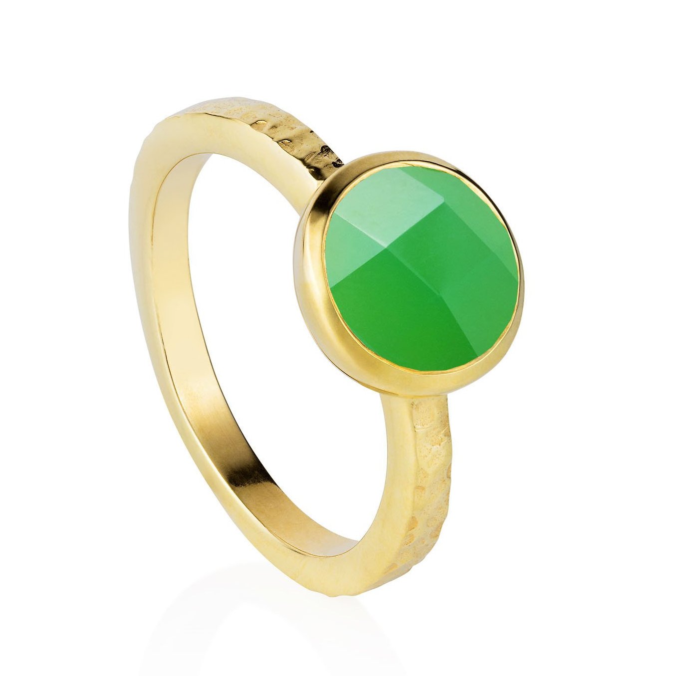 Gold, Stacking, Ring, Chrysoprase, neola design