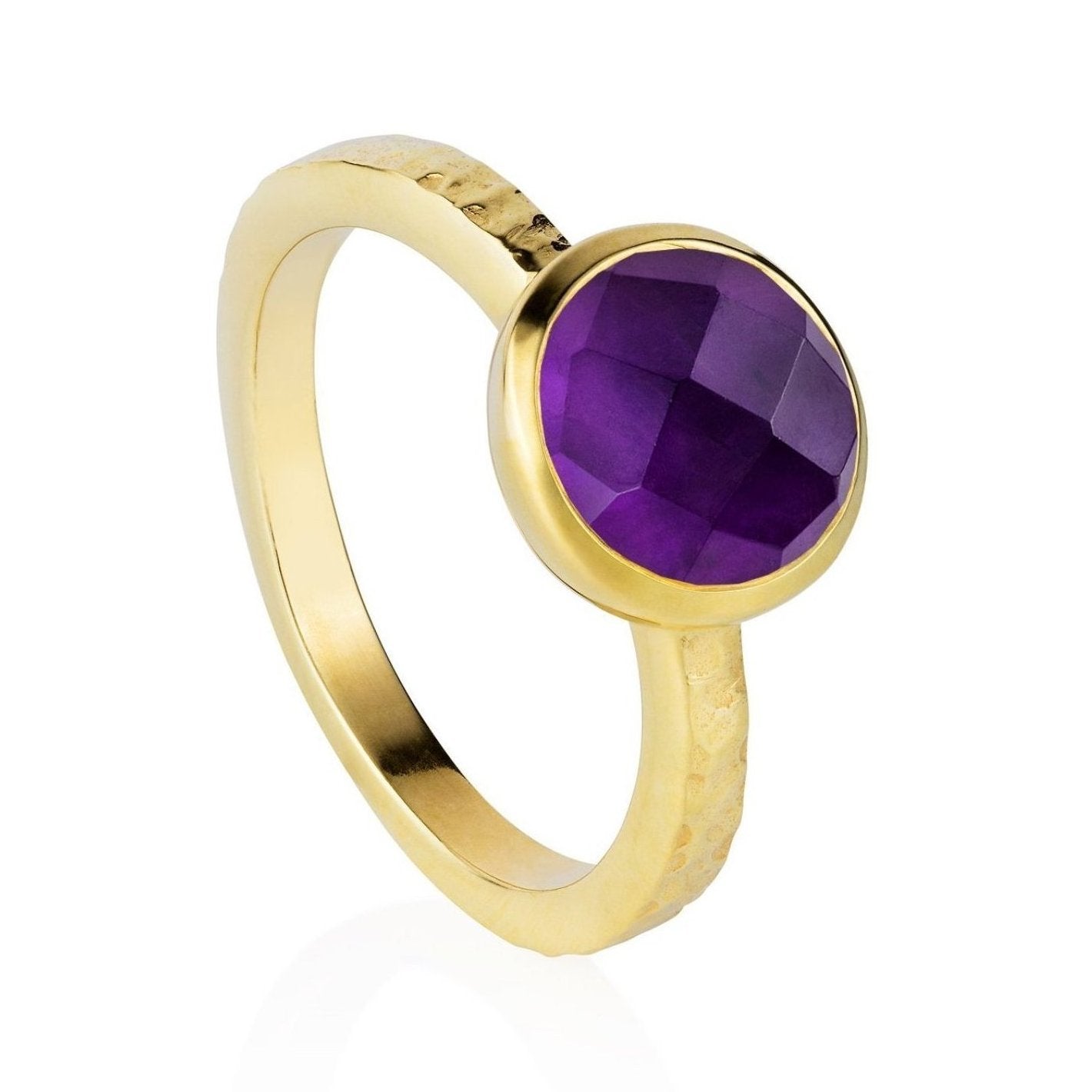 18ct Gold Vermeil Purple Amethyst Gold Ring Amethyst Estella