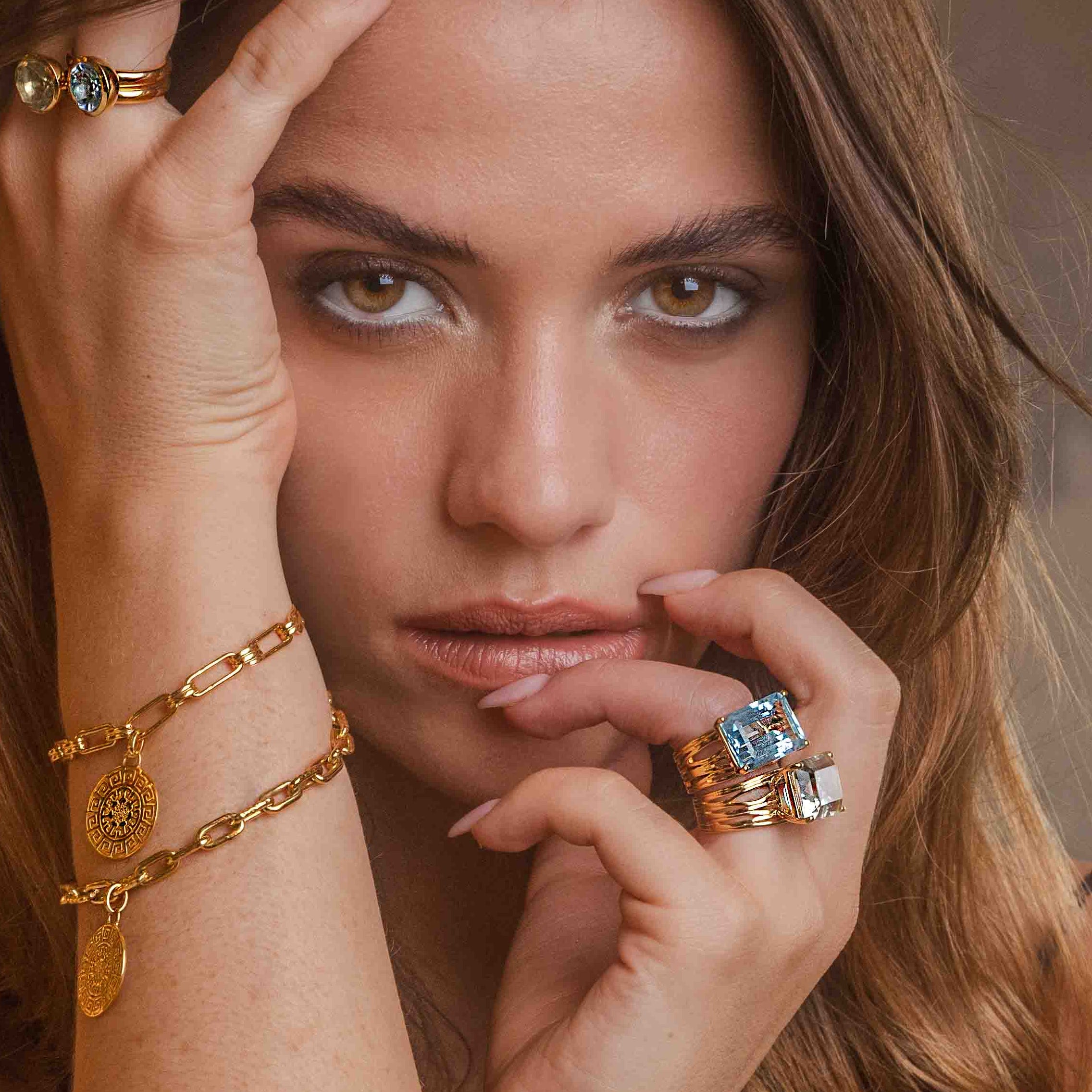 designer gold jewellery with gemstones