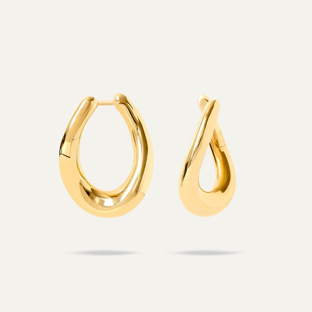 Twisted Gold Hoops  