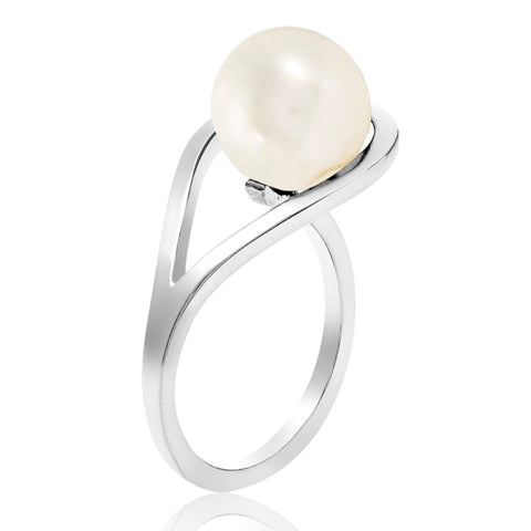 Rose Gold White Pearl Ring Alvaro