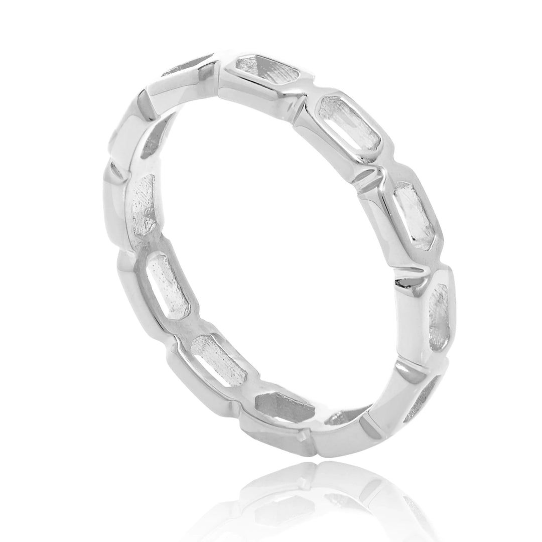 silver, ring, stacking, handmade, modern, geometric, neola design