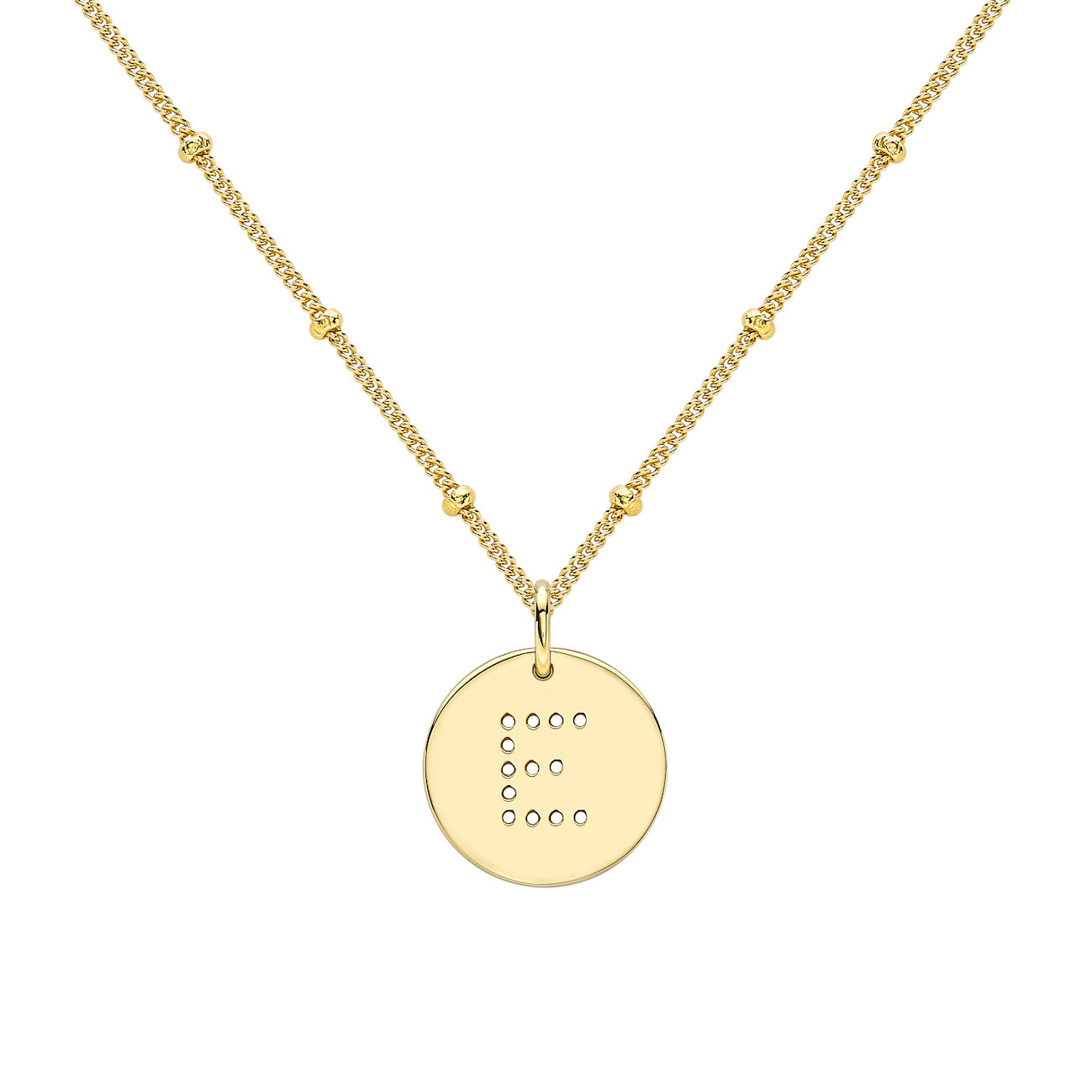 alphabet necklace with letter pendant in 18ct Gold Vermeil