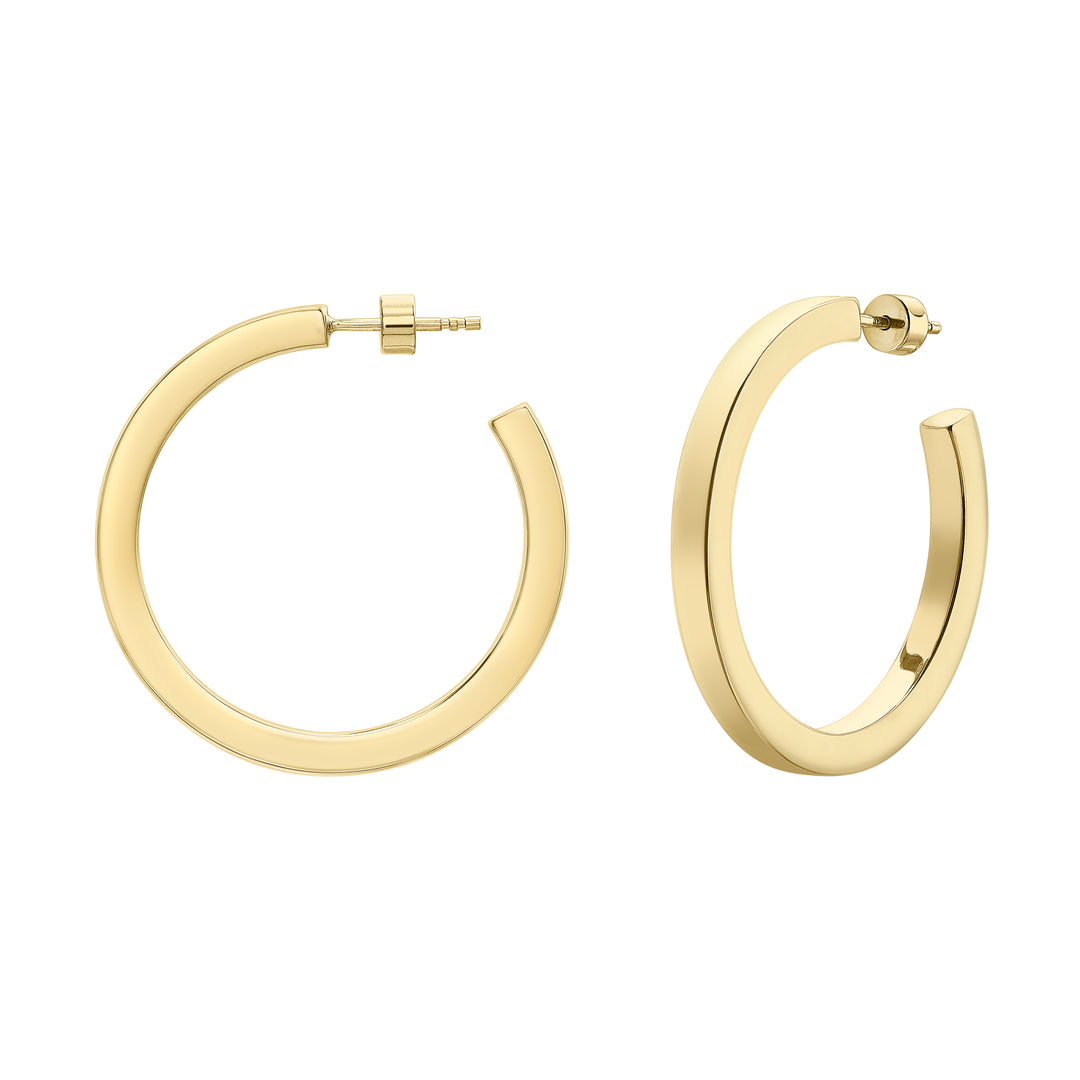 gold hoops handmade ethical british designer jewellery neola design