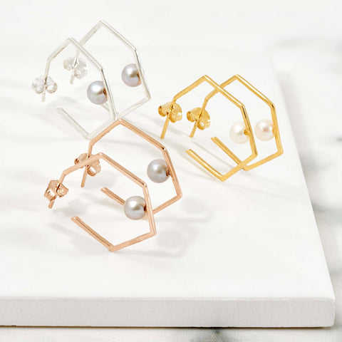 Minerva Rose Gold Earrings 