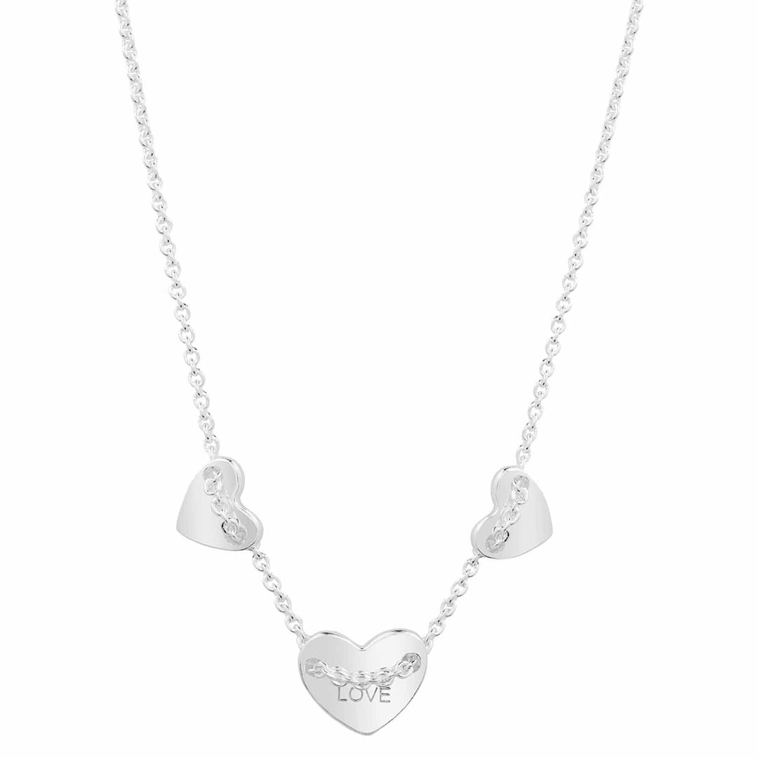 Sterling silver heart necklace. Fine British jewellery ethically handmade