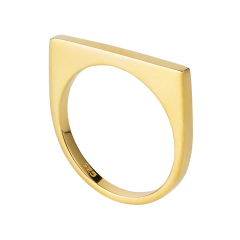 Wide Gold Ring Onda