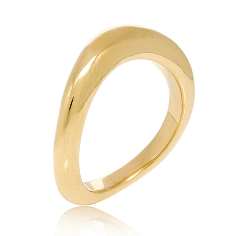 Wide Gold Ring Onda