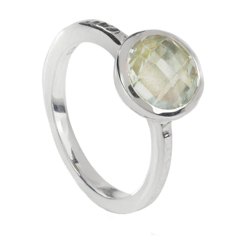 Silver Cocktail Ring Liana Green Gemstones